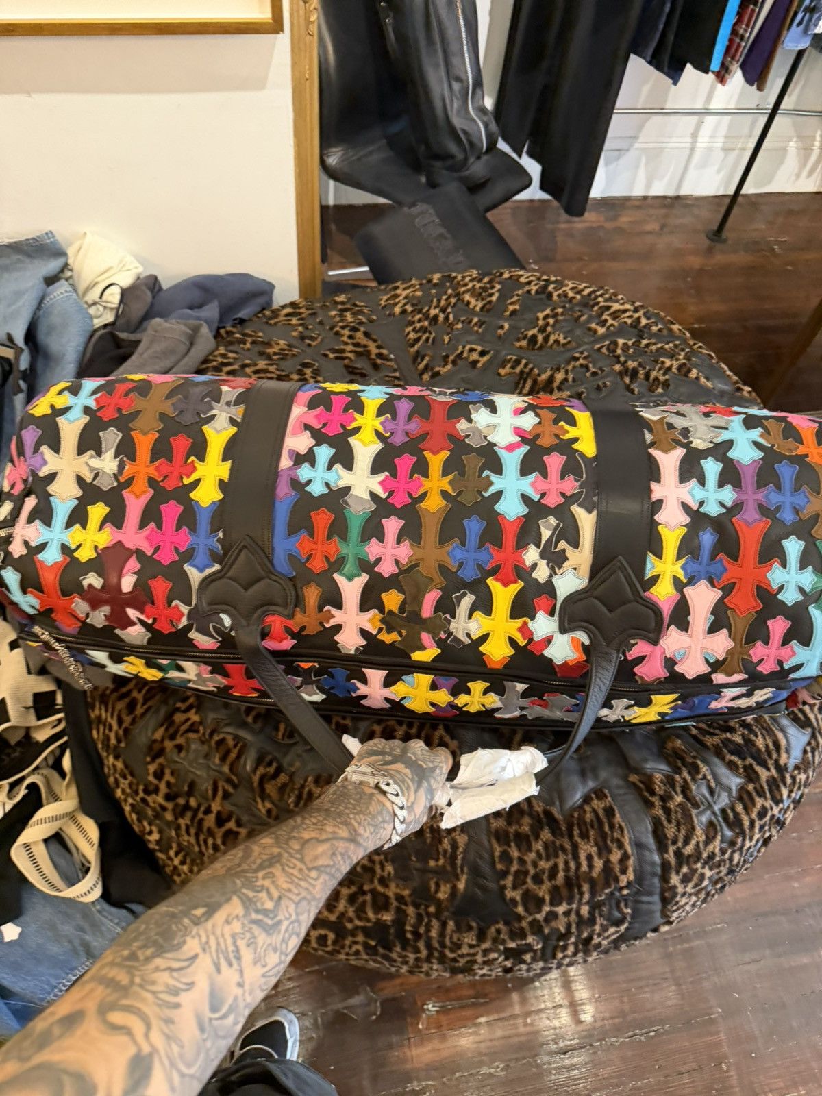 Chrome Hearts CHROME HEARTS XXXL JUMBO 105 CM DUFFLE CROSS BAG Size ONE SIZE - 18 Thumbnail