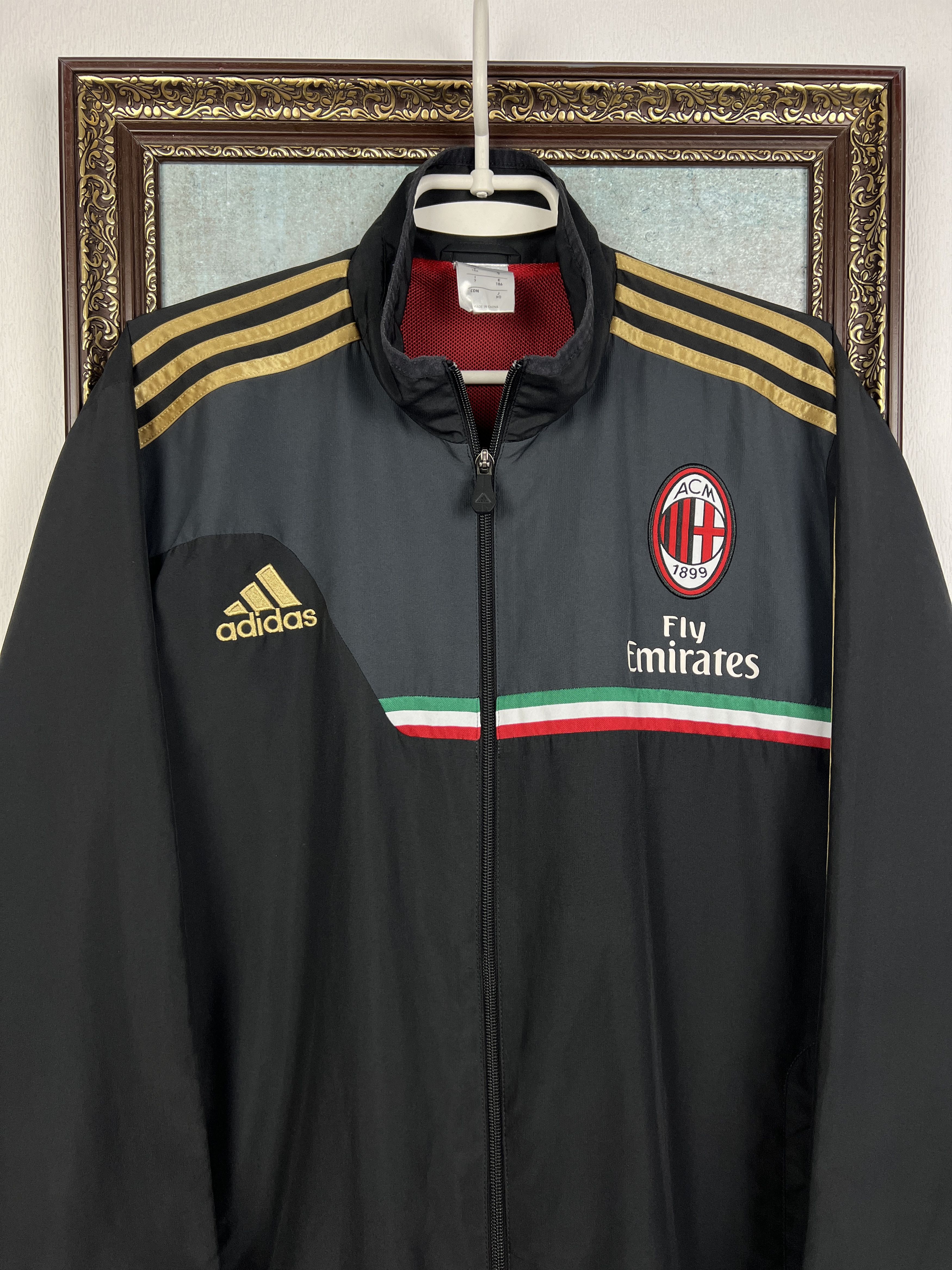 Adidas Vintage AC Milan Football Jacket Soccer Track Top Zip Maglia Size US L / EU 52-54 / 3 - 2 Thumbnail