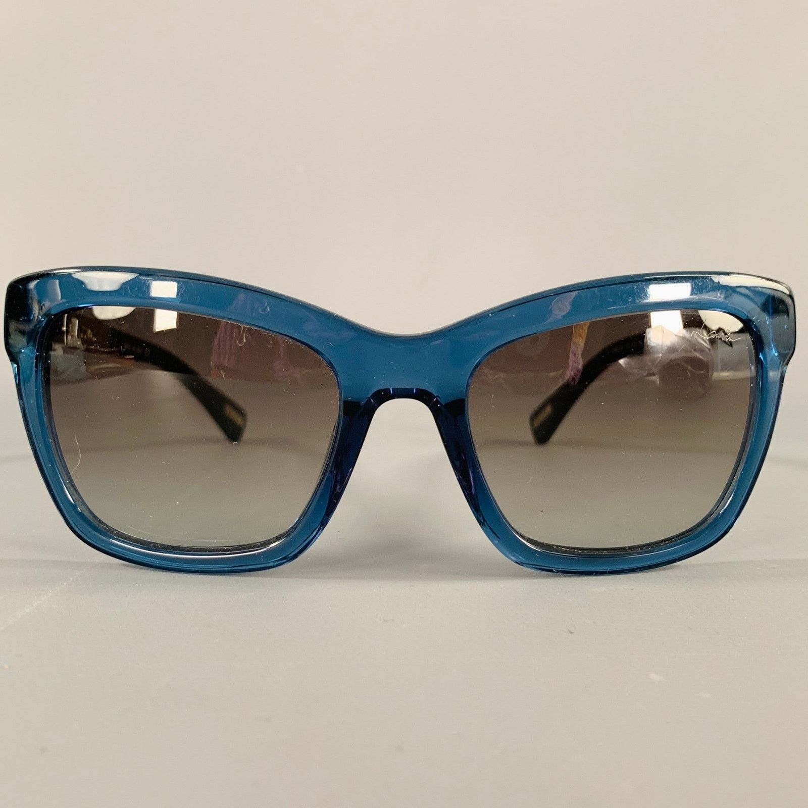 Lanvin LANVIN Blue Silver Acetate Metal Sunglasses Size ONE SIZE - 1 Thumbnail