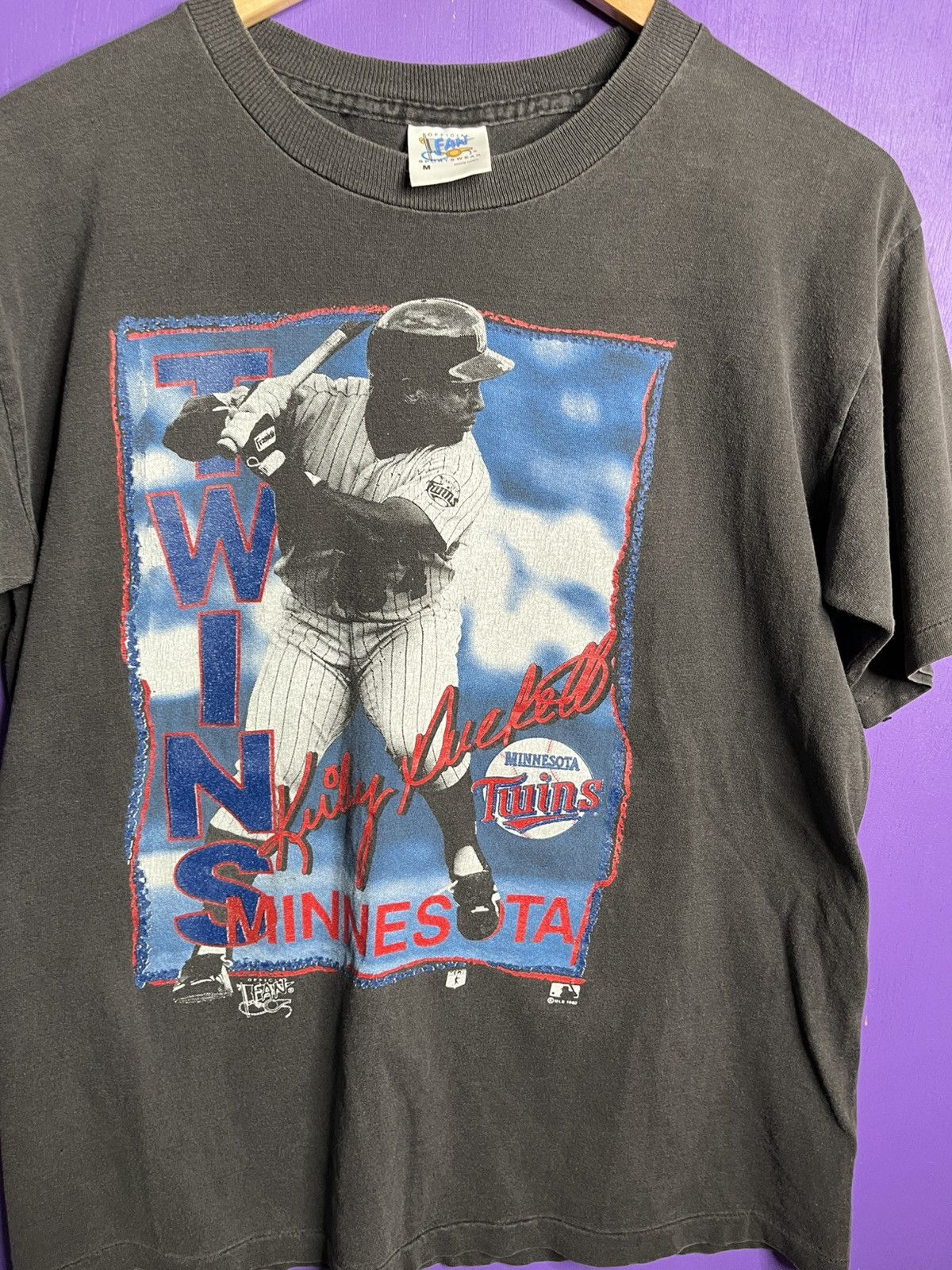 MLB × Vintage Vintage 90s Minnesota twins Kirby Puckett player tee Size US M / EU 48-50 / 2 - 3 Thumbnail