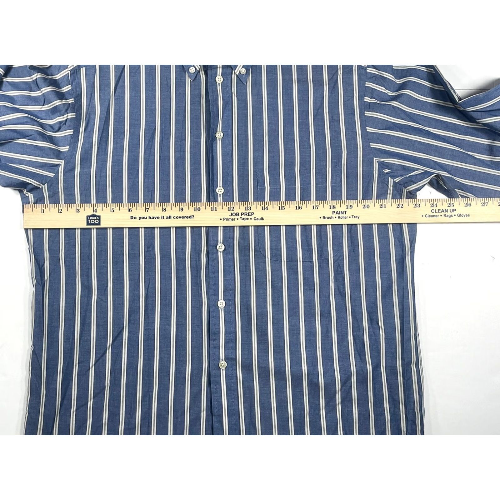 Vintage Christopher Hayes Mens M Blue White Striped Long Sleeve Flannel Button Front Shirt Size US M / EU 48-50 / 2 - 5 Thumbnail