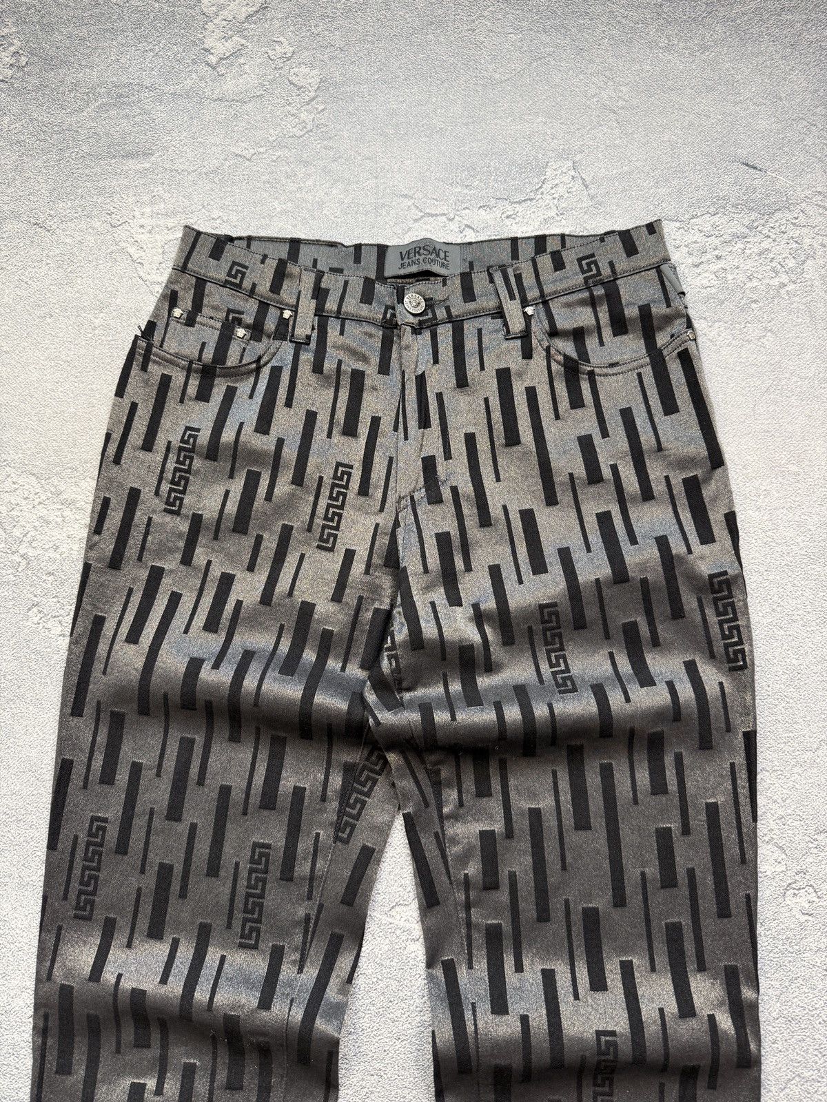 Versace Vintage Versace Pants 90s Jeans Black Logo On Pocket Y2K Size US 31 - 4 Thumbnail