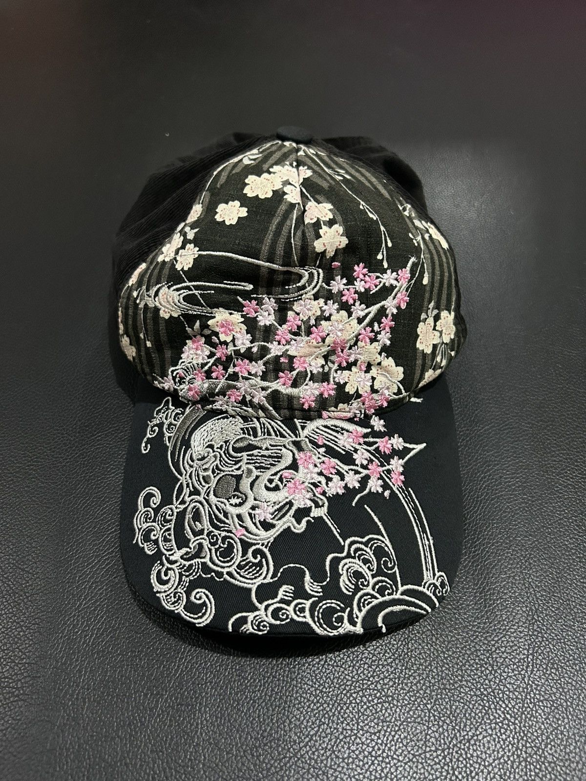 Japanese Brand Ryujin Sakura Embroidered Corduroy Caps Size ONE SIZE - 2 Thumbnail