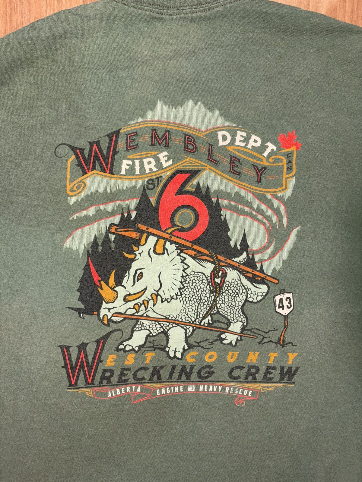 Vintage VTG Wembley Fire Dept Alberta "Wrecking Crew" XL Made in USA Size US XL / EU 56 / 4 - 7 Thumbnail