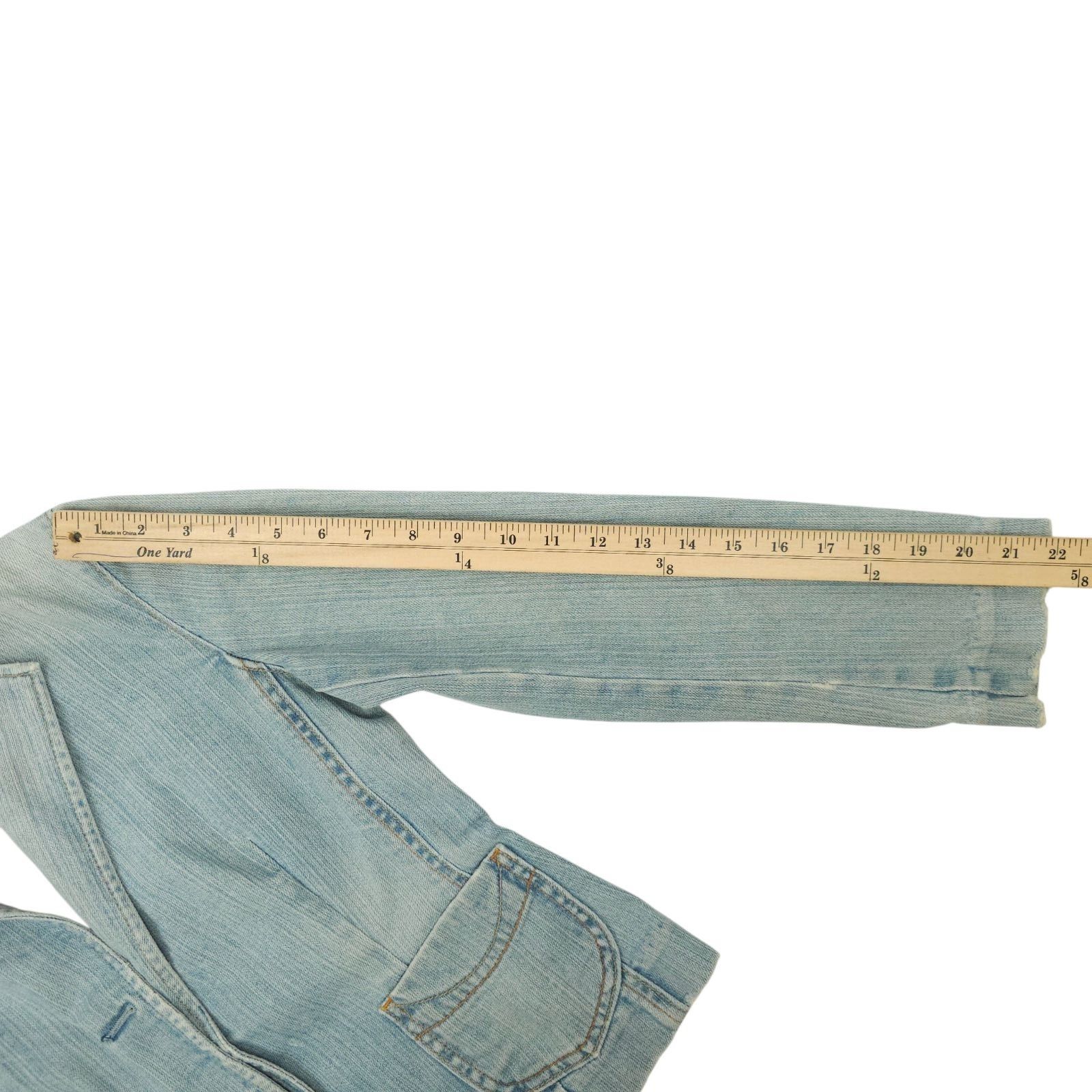 Gap GAP Denim Blazer Jacket Womens 2 READ Y2K Indie Light Wash Size XS / US 0-2 / IT 36-38 - 6 Thumbnail
