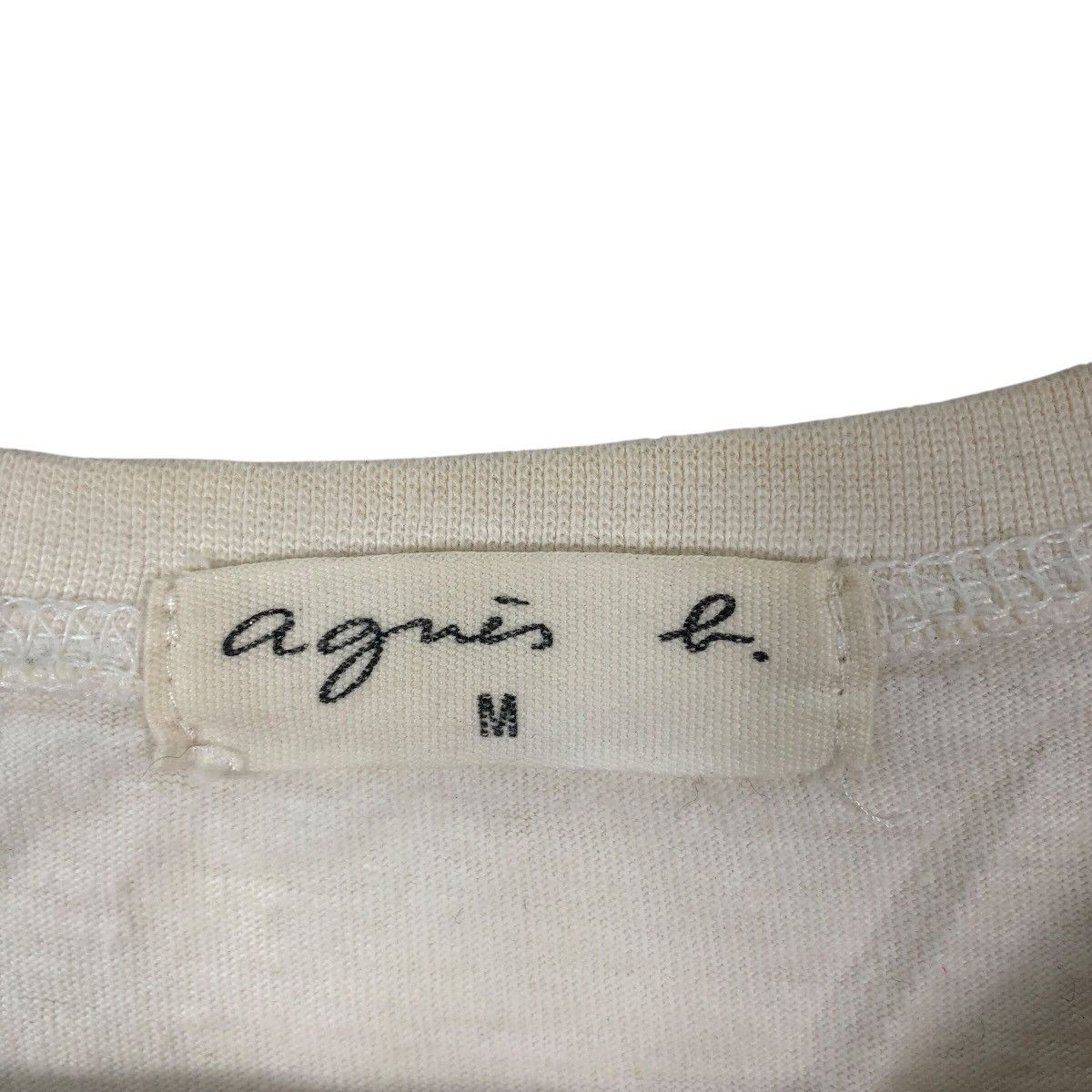 agnes b. Designer AGNES B PARIS HOMME Signature Logo T-Shirt Size M / US 6-8 / IT 42-44 - 4 Thumbnail