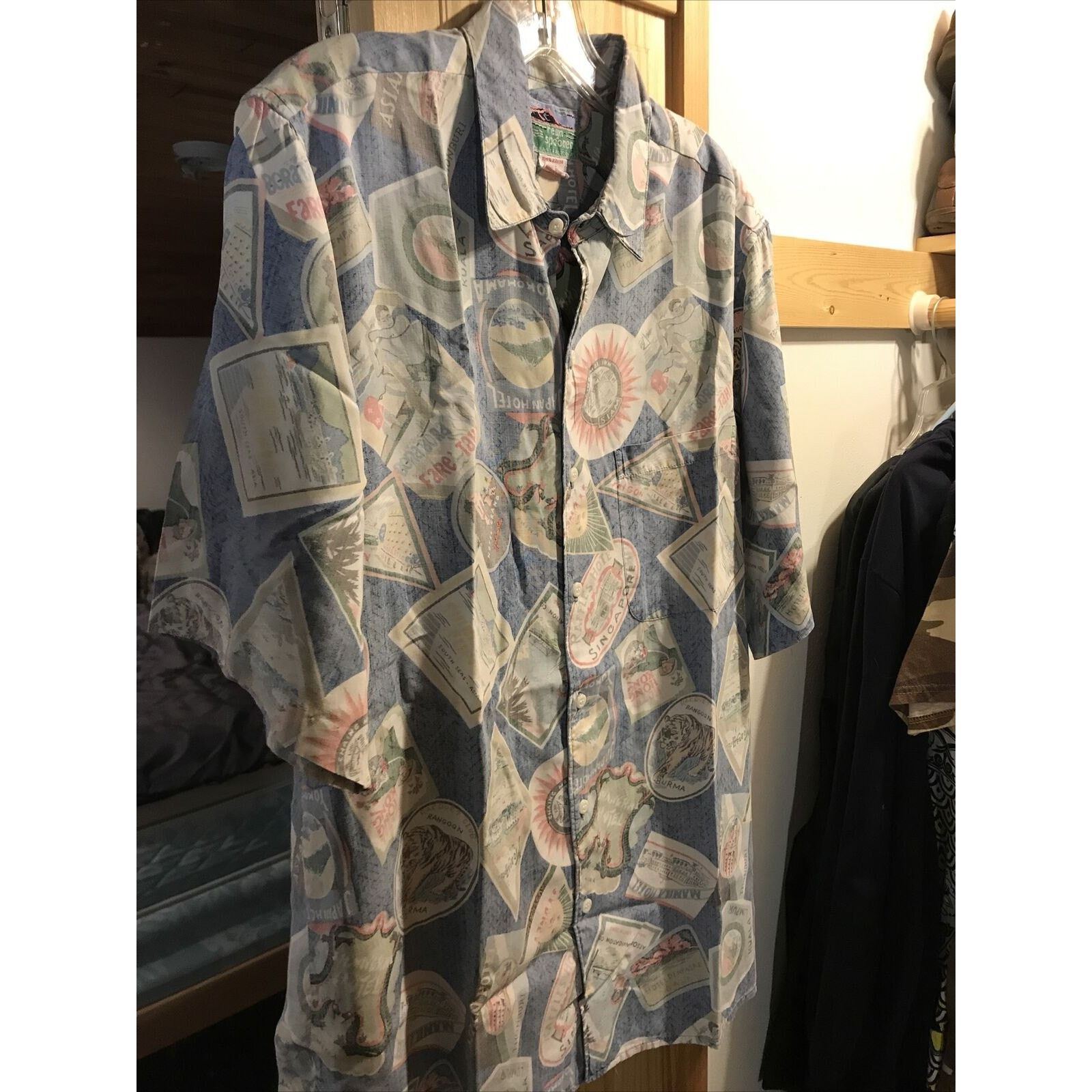 Reyn Spooner Reyn Spooner Vintage Men’s M Blue SS Rayon Hawaiian Shirt Size US M / EU 48-50 / 2 - 4 Thumbnail