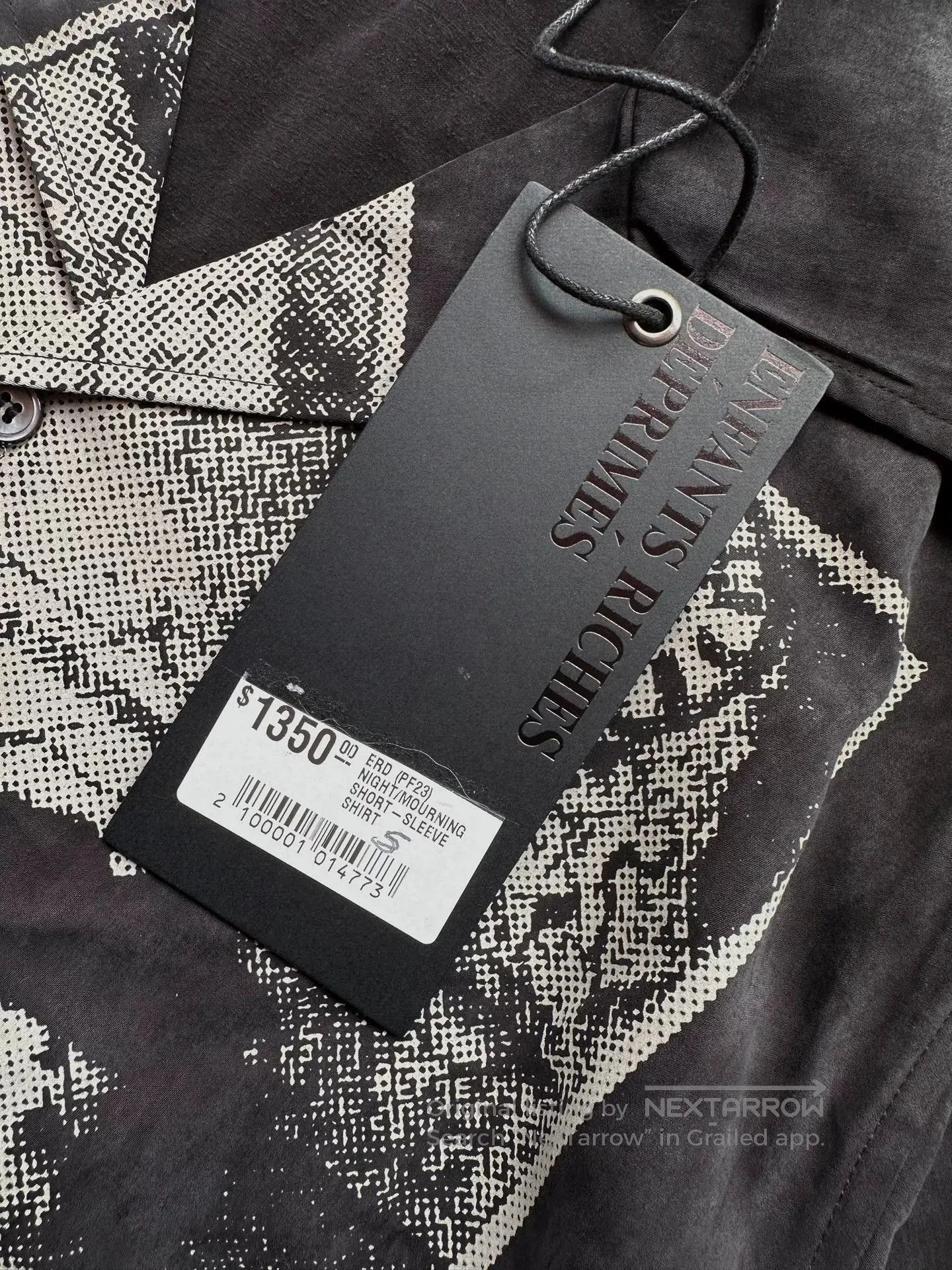 Enfants Riches Deprimes black and white graphic short sleeve shirt. Size US S / EU 44-46 / 1 - 7 Thumbnail