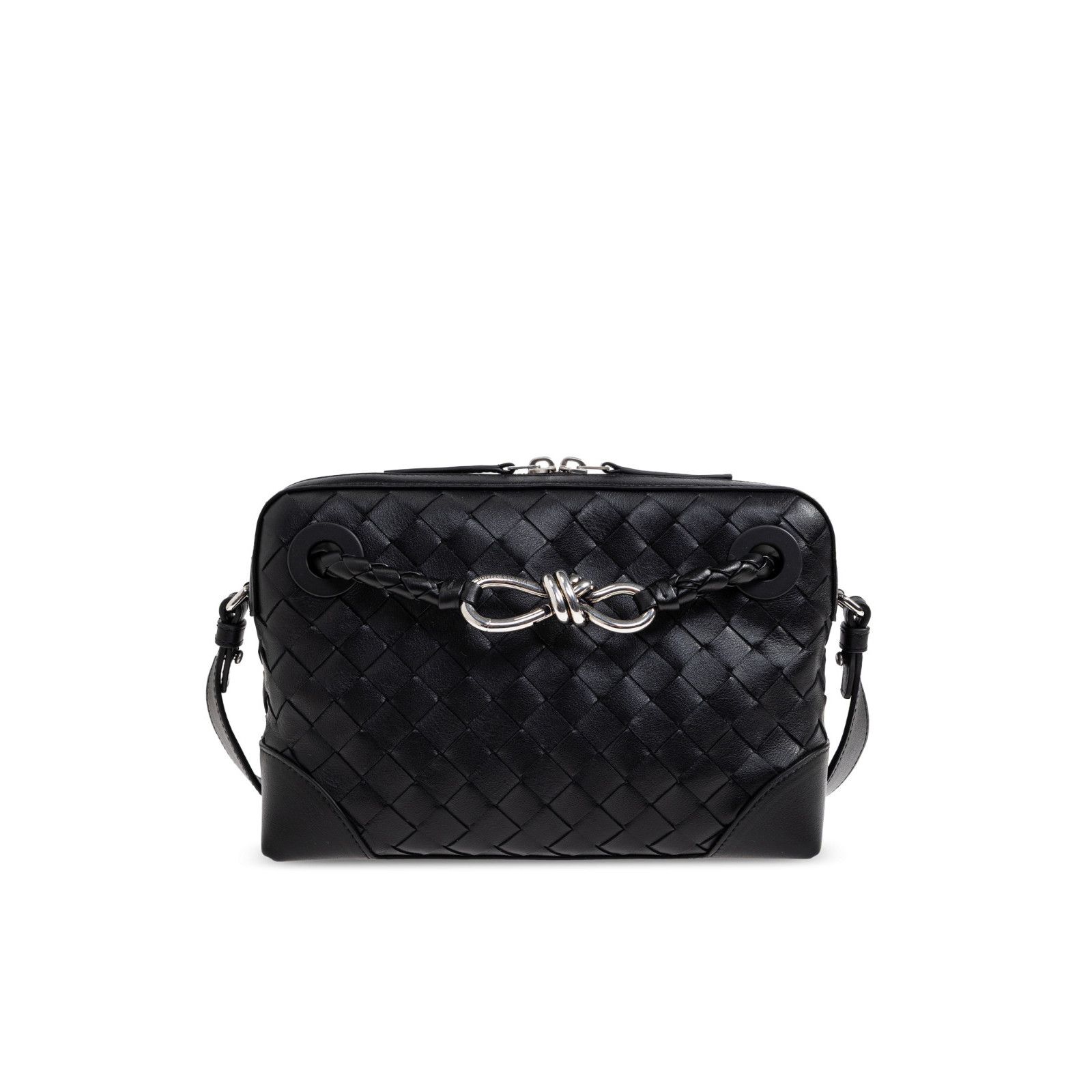 Bottega Veneta BOTTEGA VENETA Andiamo Black Leather Crossbody Bag New & Aut Size ONE SIZE - 1 Thumbnail