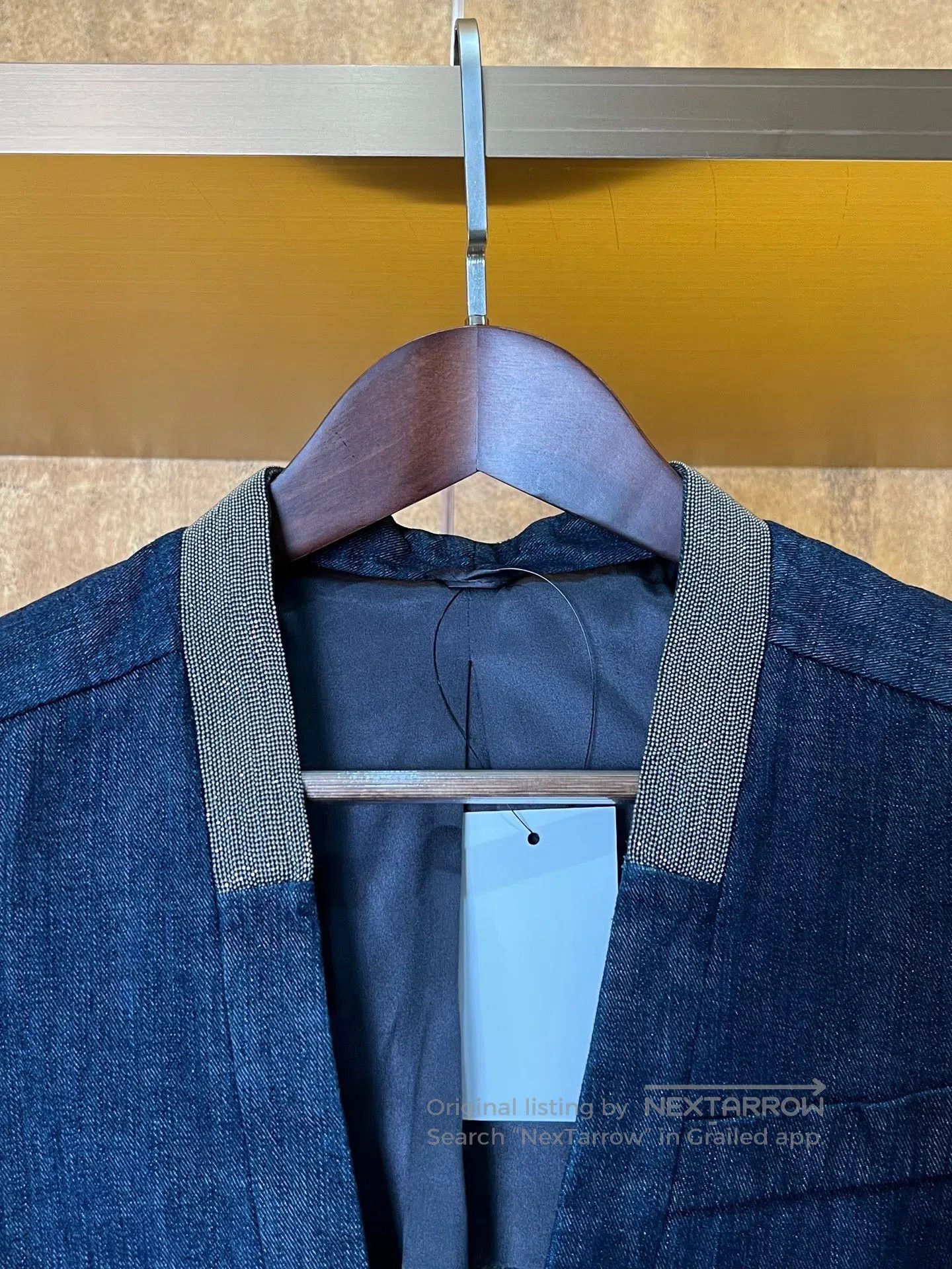 Brunello Cucinelli Brunello Cucinelli Beaded Denim Blazer| Size 44S - 3 Thumbnail