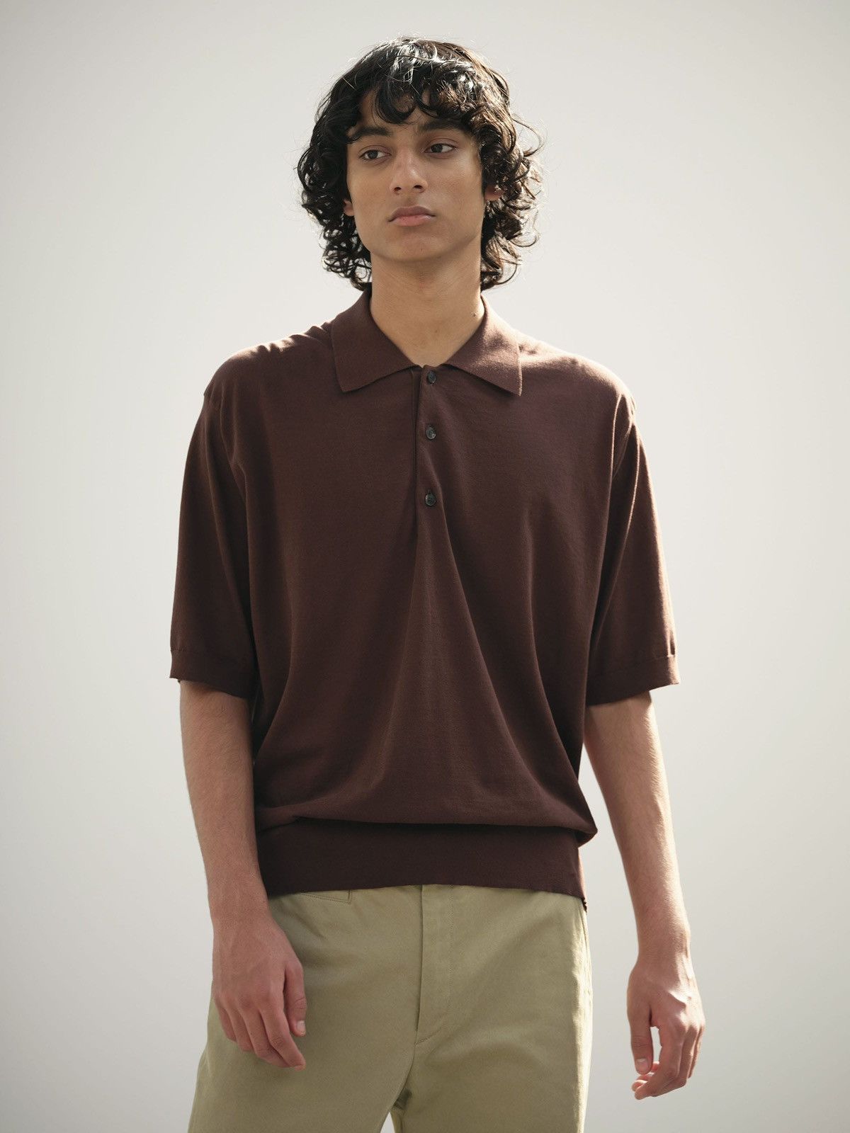 Auralee Auralee Super High Gauge Polo in Brown Size US M / EU 48-50 / 2 - 1 Thumbnail