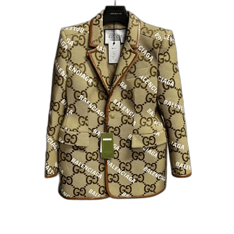 Gucci guccibalenciaga's latest brown logo jacket-2507 Size US L / EU 52-54 / 3 - 7 Thumbnail