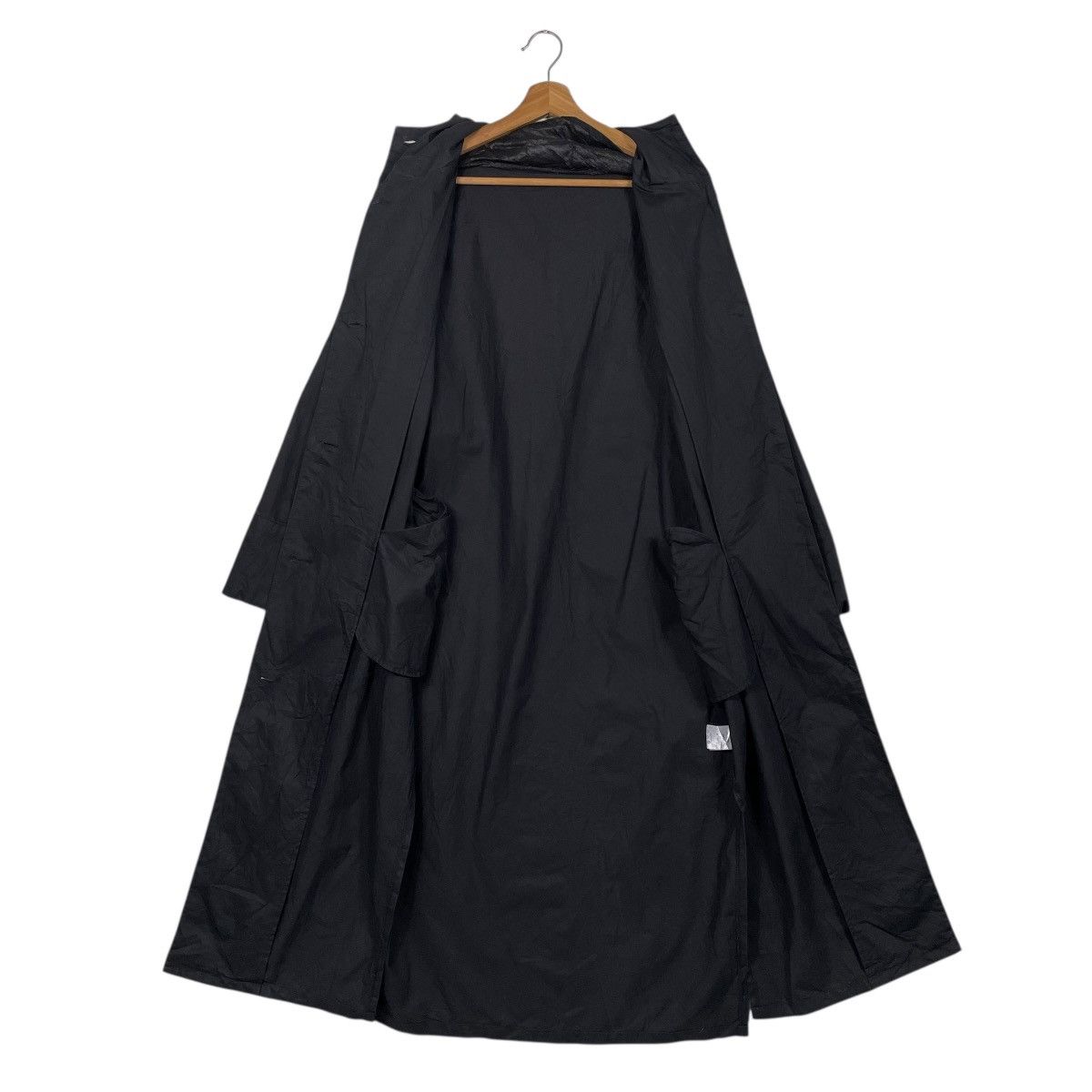 Antigua Antiqua Black Hooded Overcoat Size L / US 10 / IT 46 - 13 Thumbnail