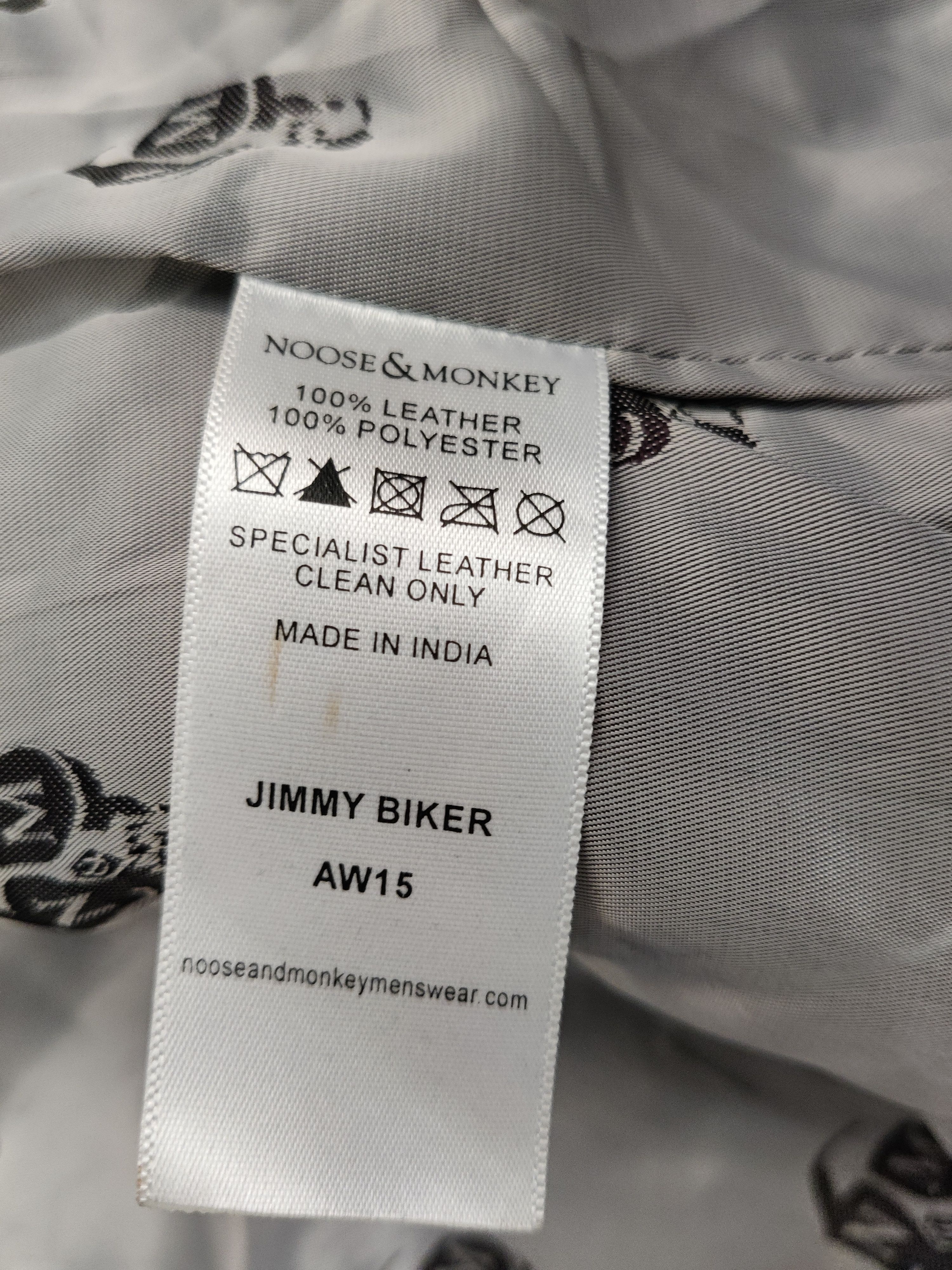 Noose & Monkey Noose & Monkey Leather Jimmy Biker Jacket Size US XS / EU 42 / 0 - 5 Thumbnail