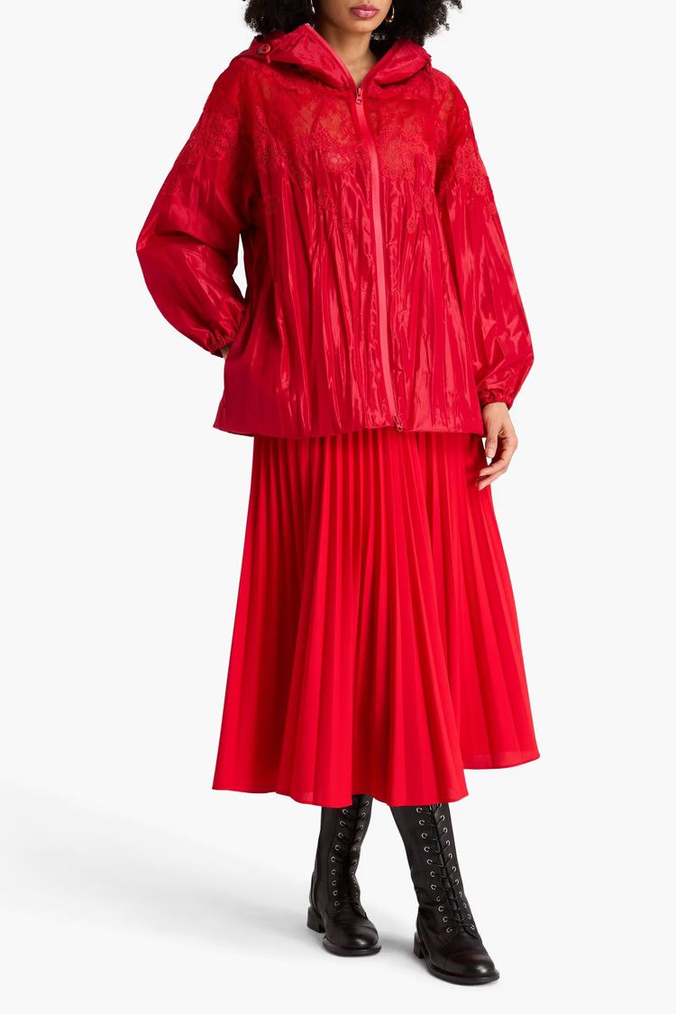 Valentino o1y0226 Windbreaker Jacket in Red Size S / US 4 / IT 40 - 2 Thumbnail