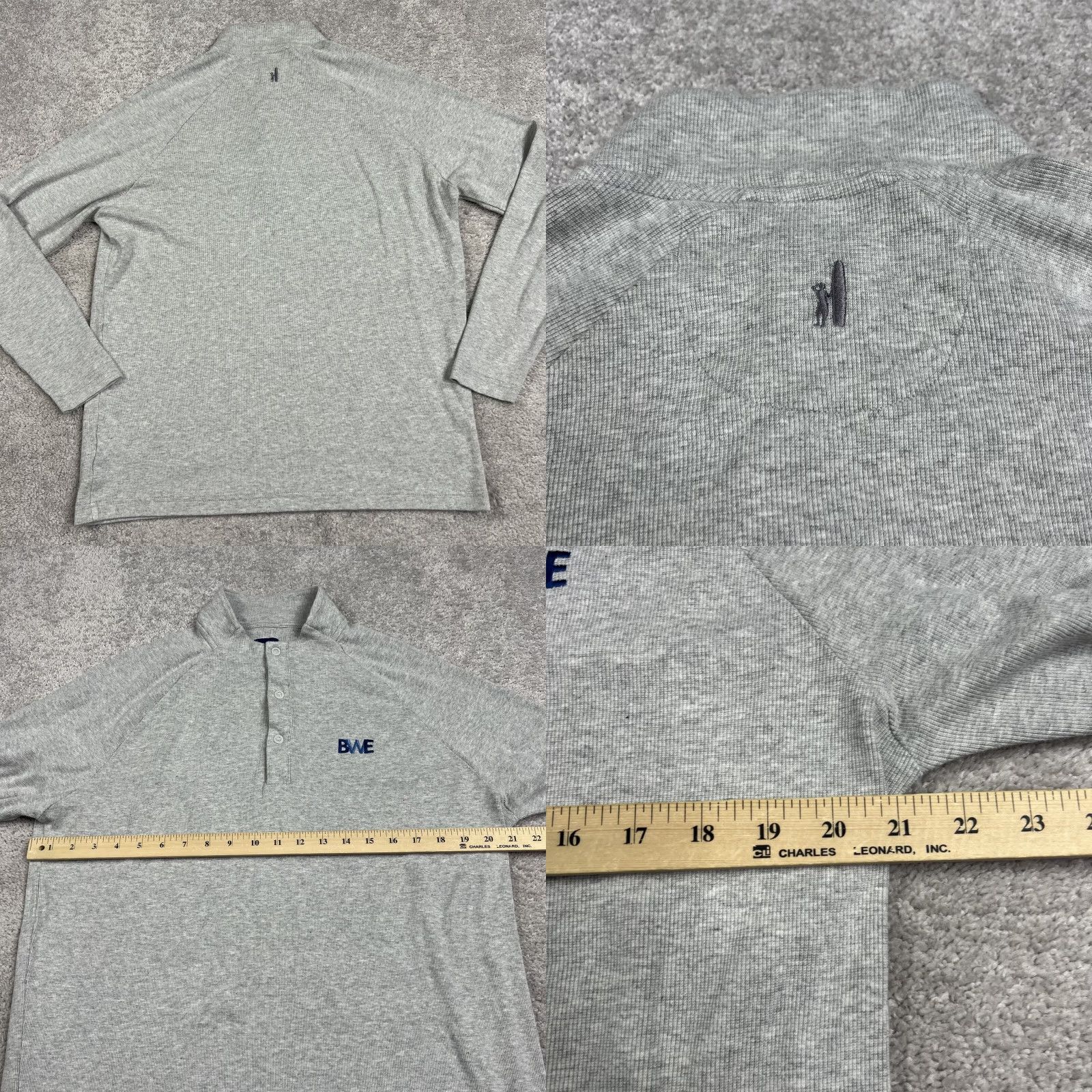 johnnie-O Johnnie-O Shirt Mens Large Gray 1/4 Snap Pullover Mock Neck Embroidered BWE Shirt Mens Large Gray 1/4 Snap Pullover Mock Neck Embroidered BWE Size US L / EU 52-54 / 3 - 8 Thumbnail