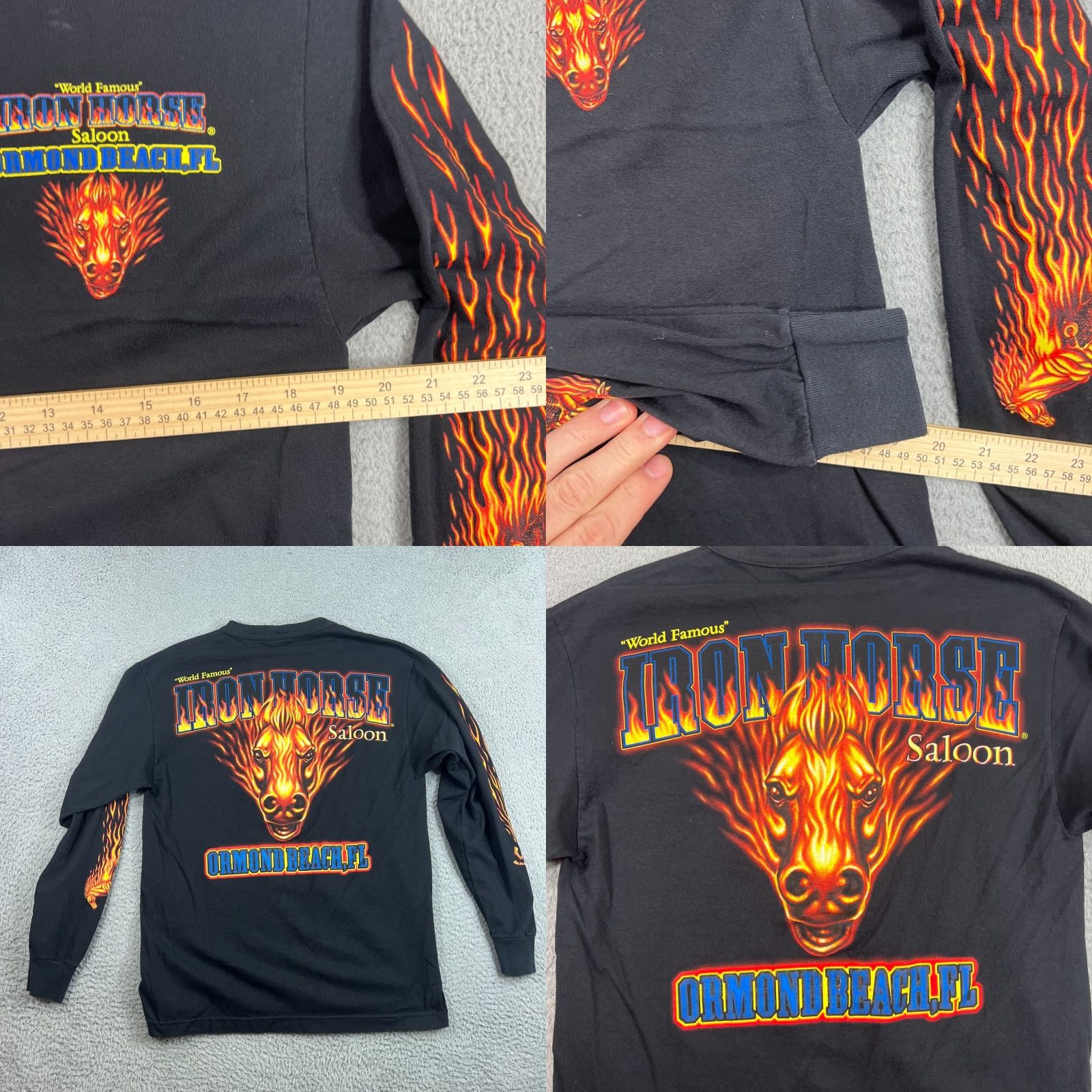 Vintage VINTAGE VTG Iron Horse Saloon Bike Flame Long Sleeve T Shirt Mens M Size US M / EU 48-50 / 2 - 8 Thumbnail