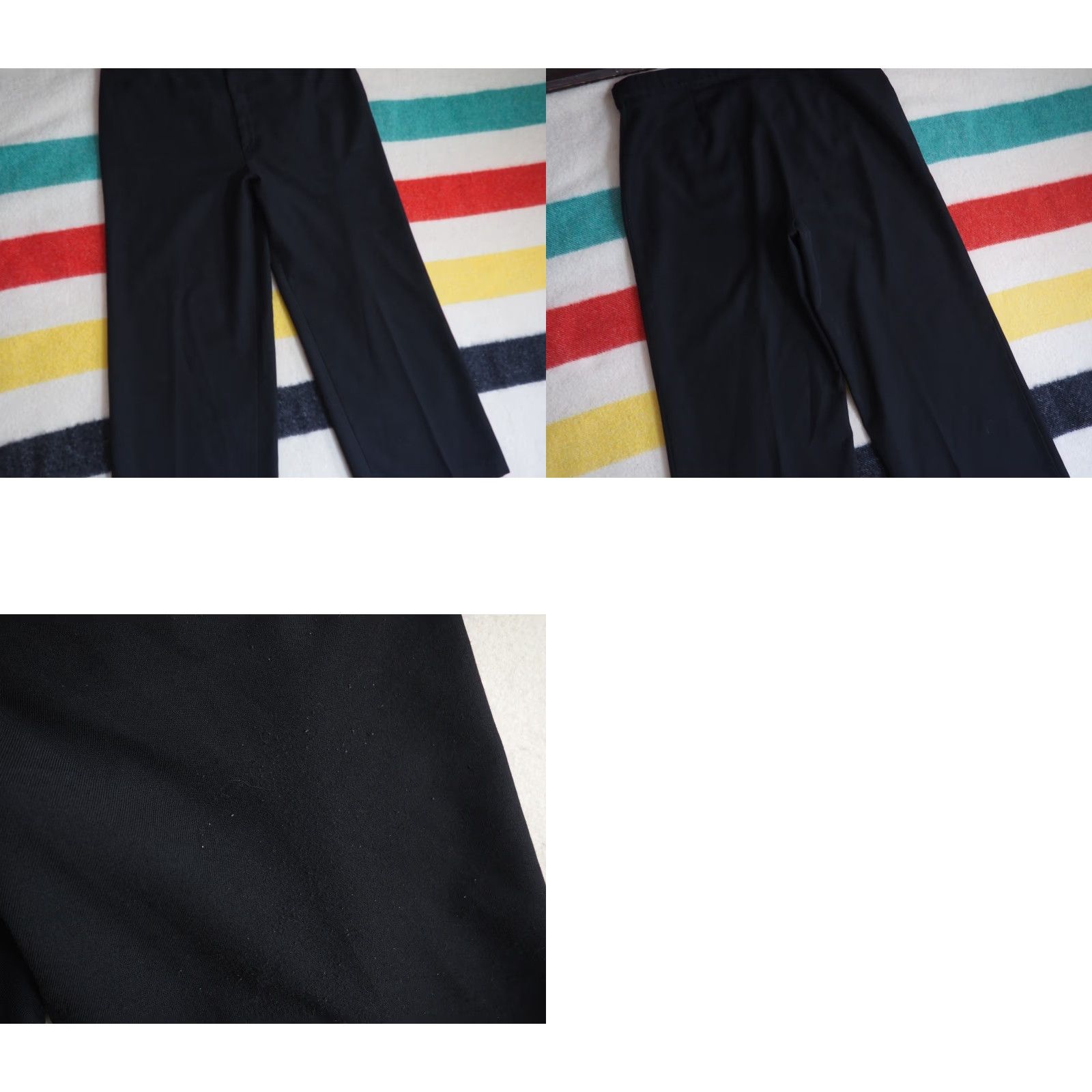 Levi's VTG Levis Gold Tab Black Poly Disco Pants 70s 38x29 Wide Leg Mens Slacks Retro Polyester Flat Front Straight Leg Medium/Regular Color Black Size US 38 / EU 54 - 8 Thumbnail