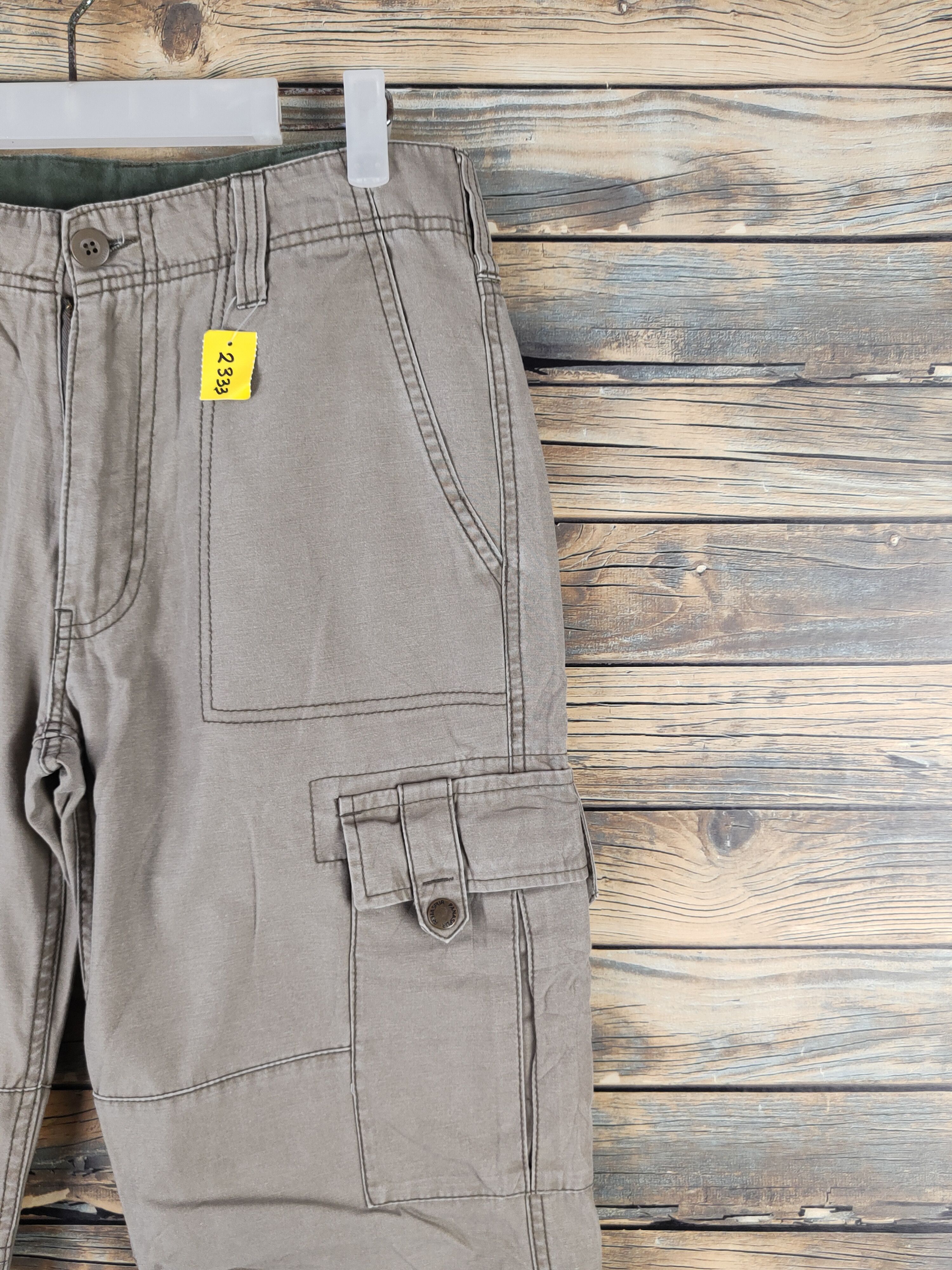 Japanese Brand DL Japanese Brand Beige Multipocket Cargo Pants #2333 Size US 31 - 5 Thumbnail