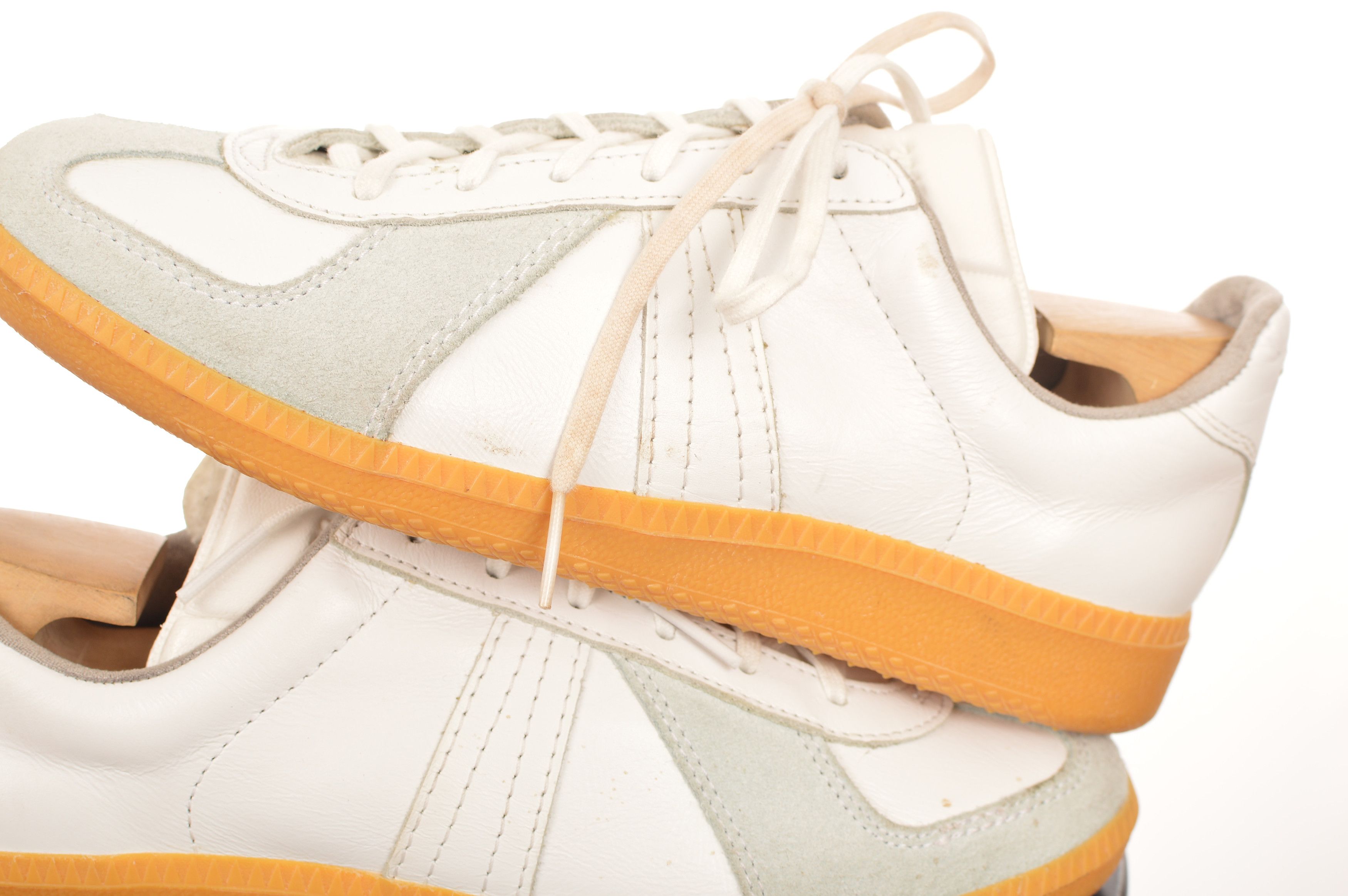 Vintage Bundeswehr BW Sport Vintage White Leather Sneakers Size US 5.5 / EU 38 - 5 Thumbnail