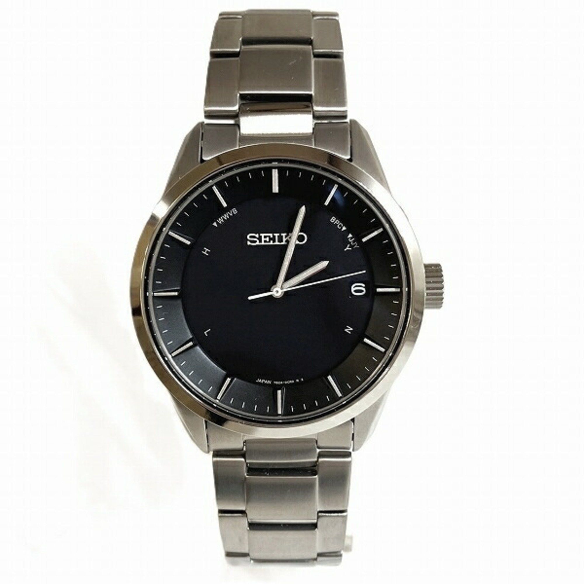 image of Seiko Spirit Smart Date 7B24-0Bp0 Radio Solar Watch Men's in Black