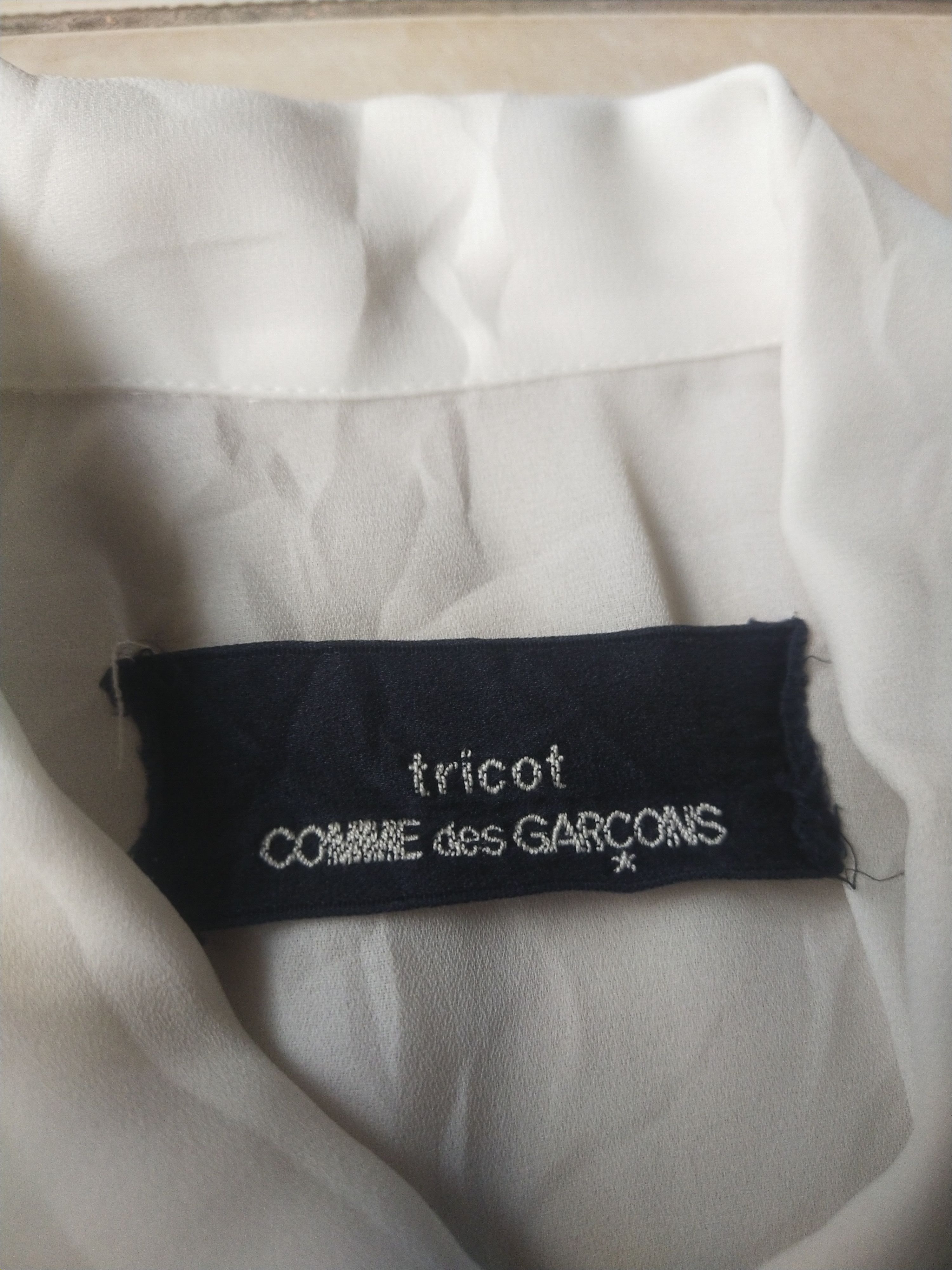 Tricot Comme des Garcons Archival 90s Tricot Comme des Garcons Paneled Sheer Shirt Size M / US 6-8 / IT 42-44 - 6 Thumbnail