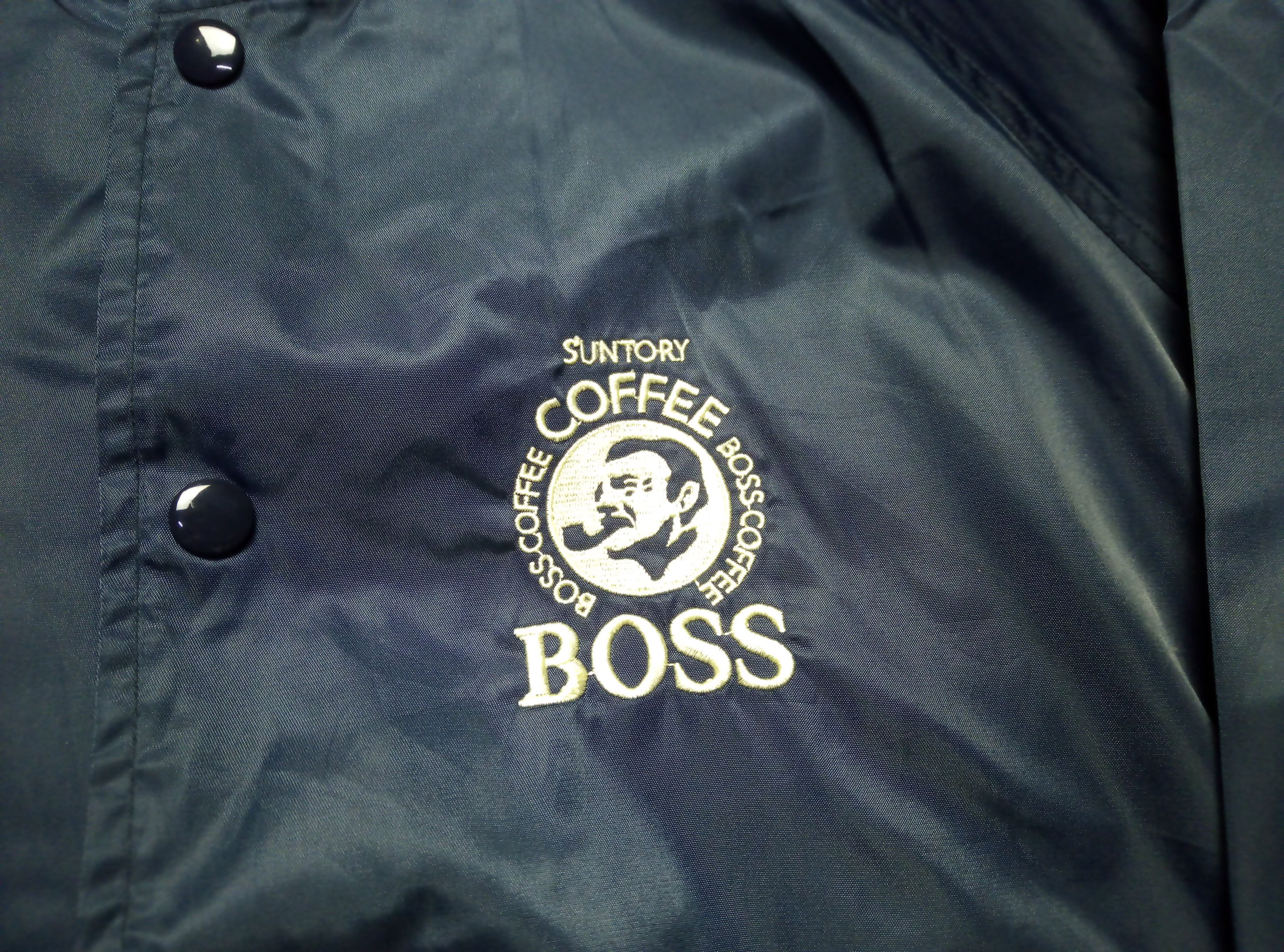 Vintage Suntory boss coffee varsity bomber jacket Size US L / EU 52-54 / 3 - 9 Thumbnail