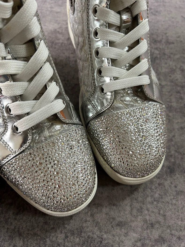 Balenciaga Balenciaga shiny silver hightop sports sneakers -2507 Size US 7.5 / EU 40-41 - 3 Thumbnail