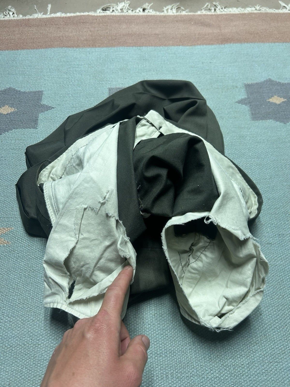 Vintage Vtg 60s 70s koratron work pants dark green workwear 33x30 Size US 33 - 7 Thumbnail