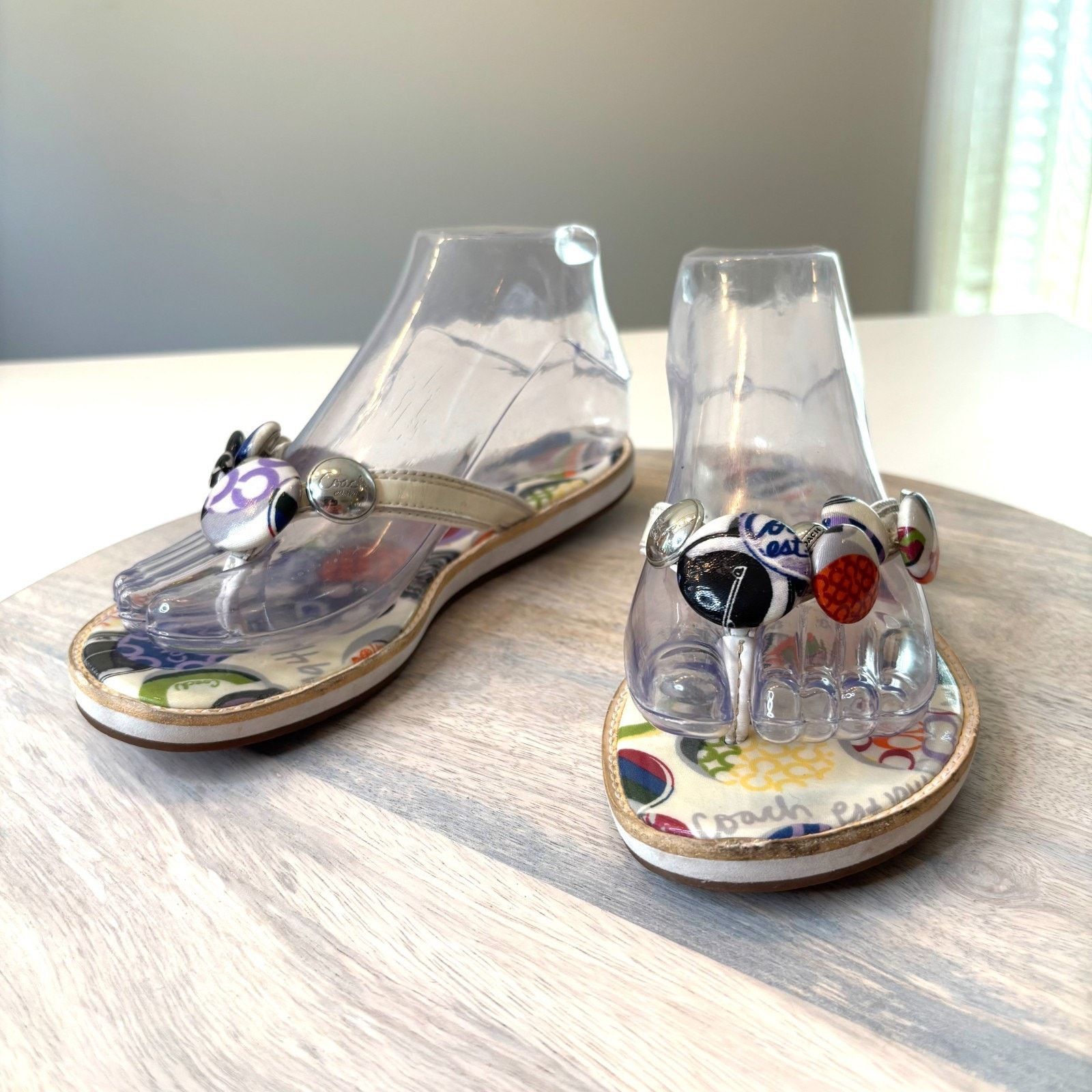 Coach Coach Jelly Poppy Sandals Multicolor Beads Thongs Size 6B Size US 6 / IT 36 - 1 Thumbnail