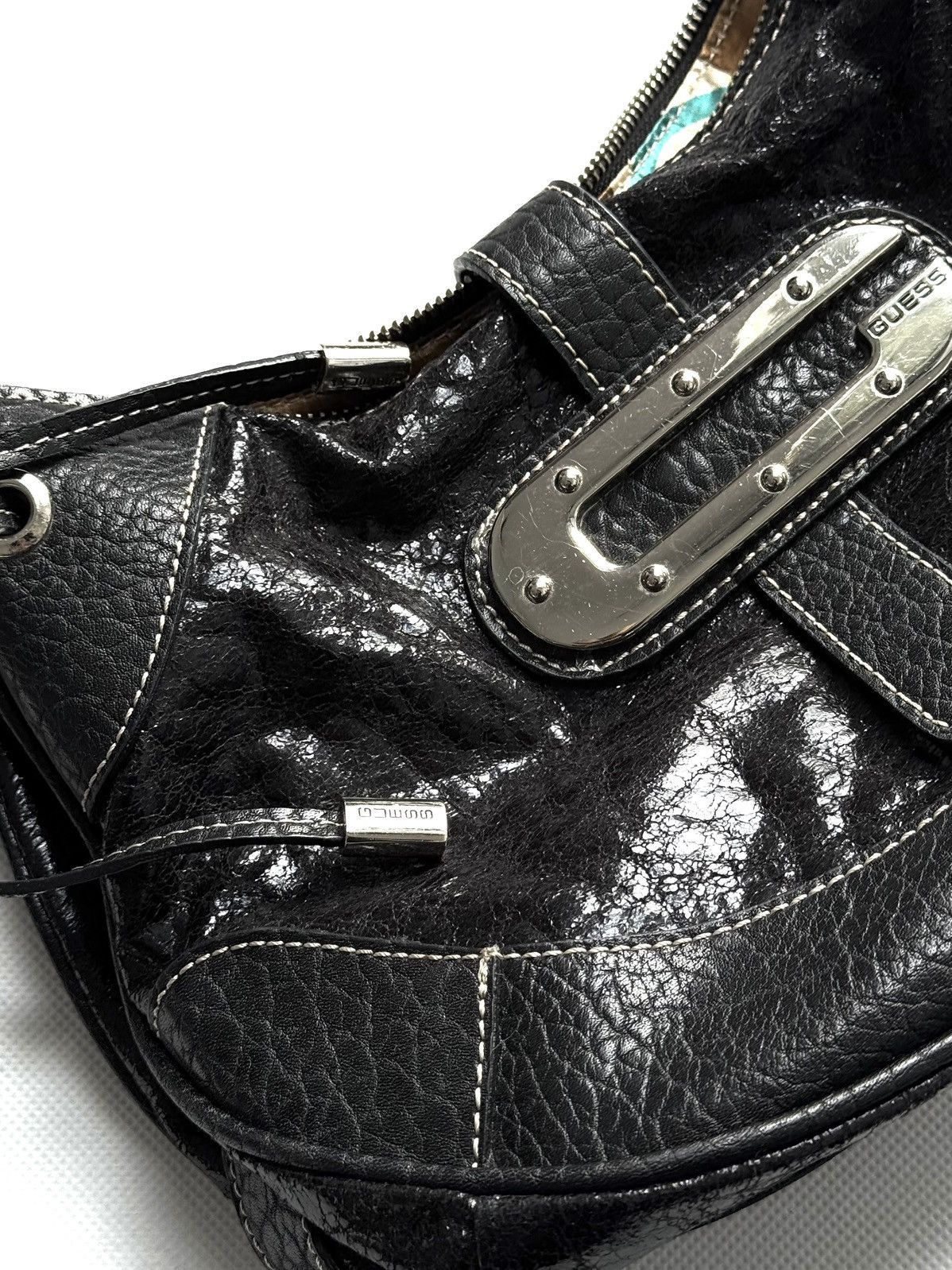 Guess Guess vintage buckle logo bag baguette mini 00s Y2k Handbag Size ONE SIZE - 7 Thumbnail