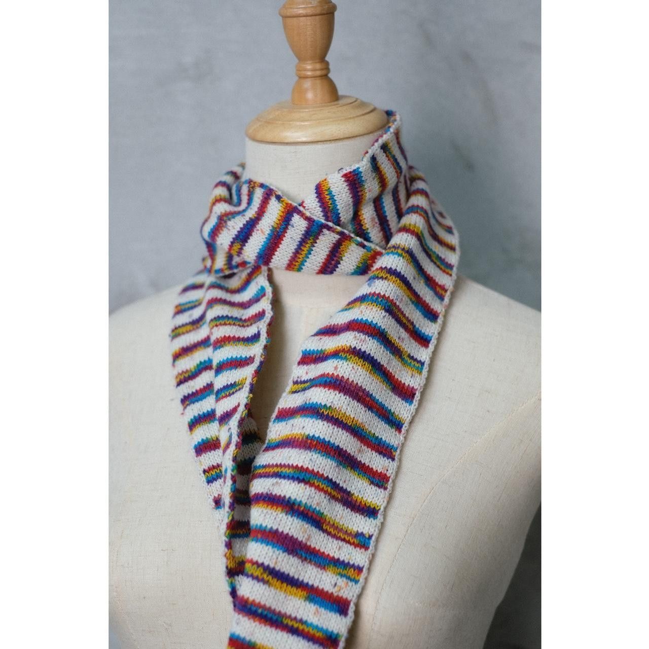 Japanese Brand Rare Vtg Striped Scarf OS Multicolor Size ONE SIZE - 8 Thumbnail