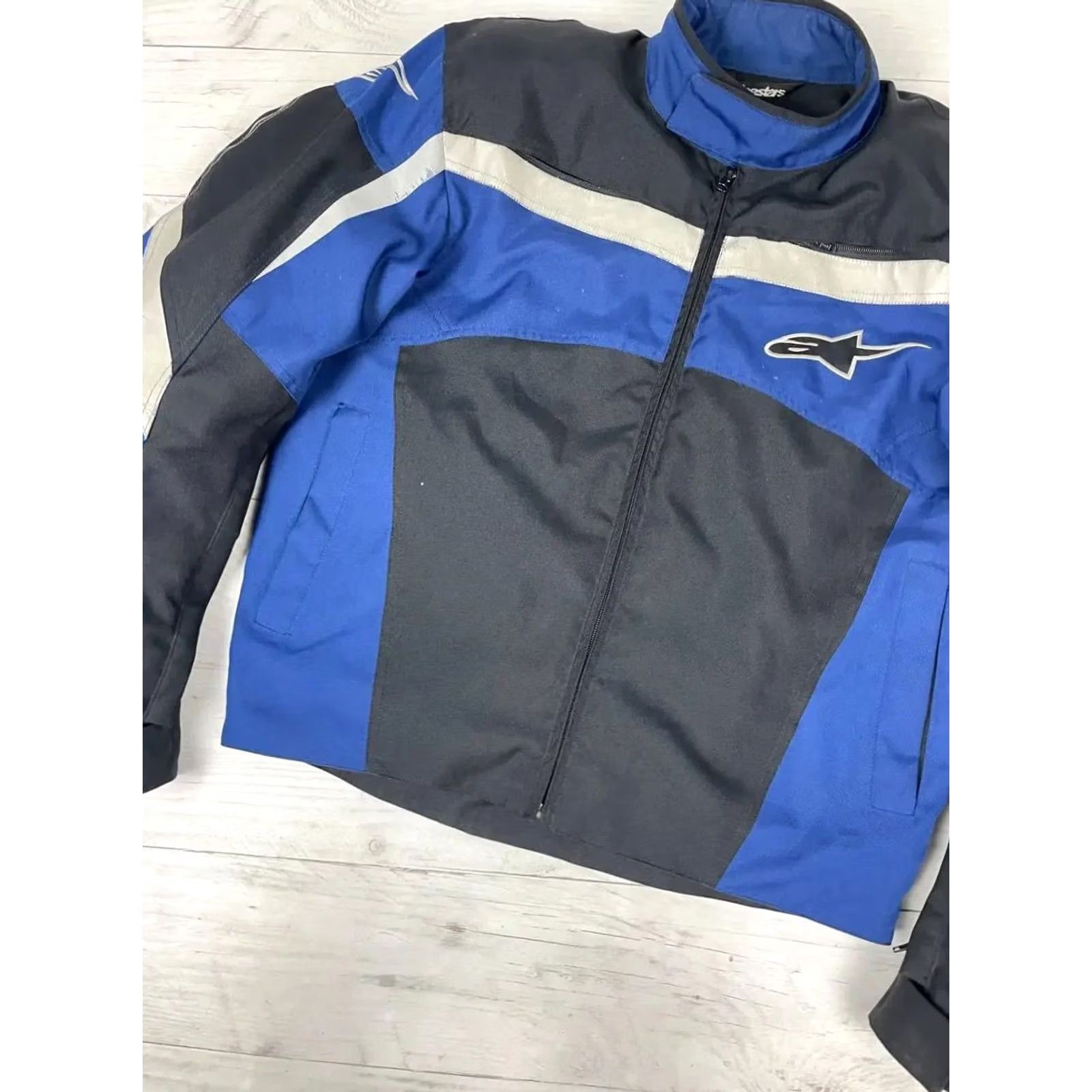 Alpinestars VINTAGE Alpinestars Jacket USA Men XL Blue Racing Motorcycle Jacket Size US XL / EU 56 / 4 - 3 Thumbnail