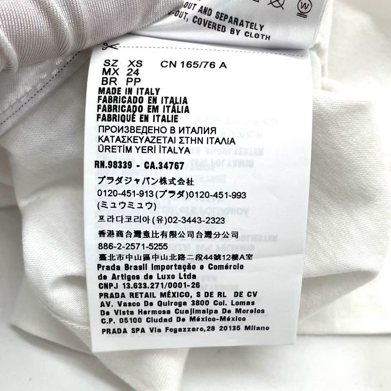 Miu Miu Miu Miu White Long Sleeve Crop Top Size XS / US 0-2 / IT 36-38 - 8 Thumbnail