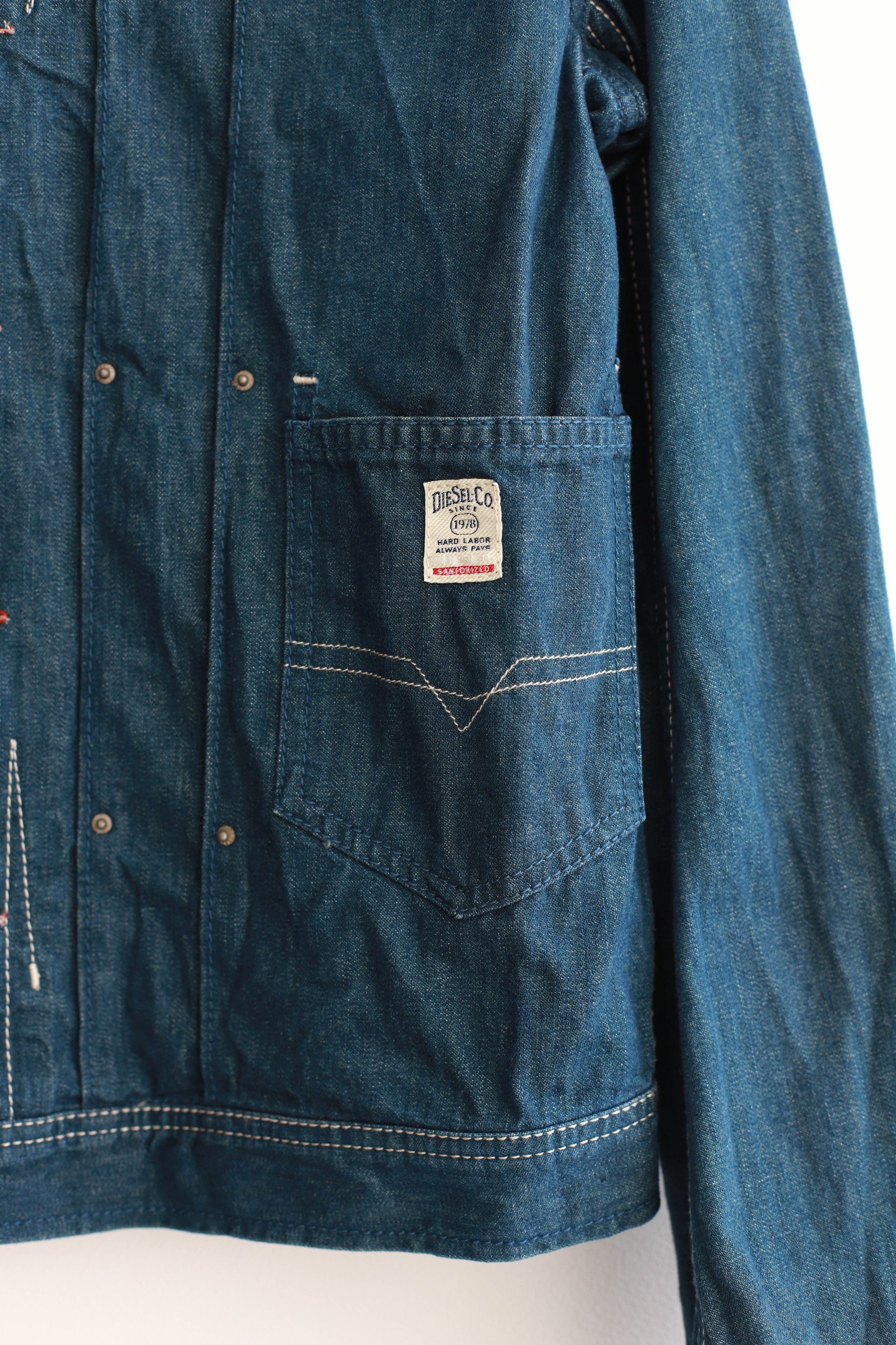 Diesel Men's Long Sleeve Juzicon Denim Jacket In Blue Denim Size US L / EU 52-54 / 3 - 2 Thumbnail