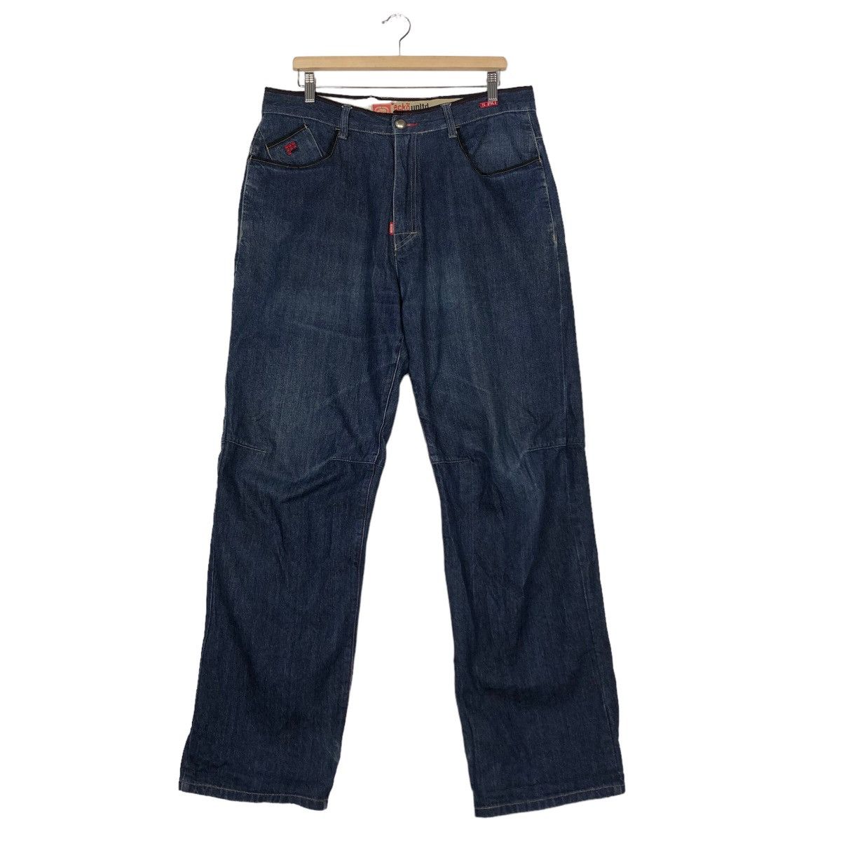 Ecko Unltd. 🔥Vintage Denim Jeans Biker Ecko Untld Rare Design Size US 34 / EU 50 - 1 Thumbnail