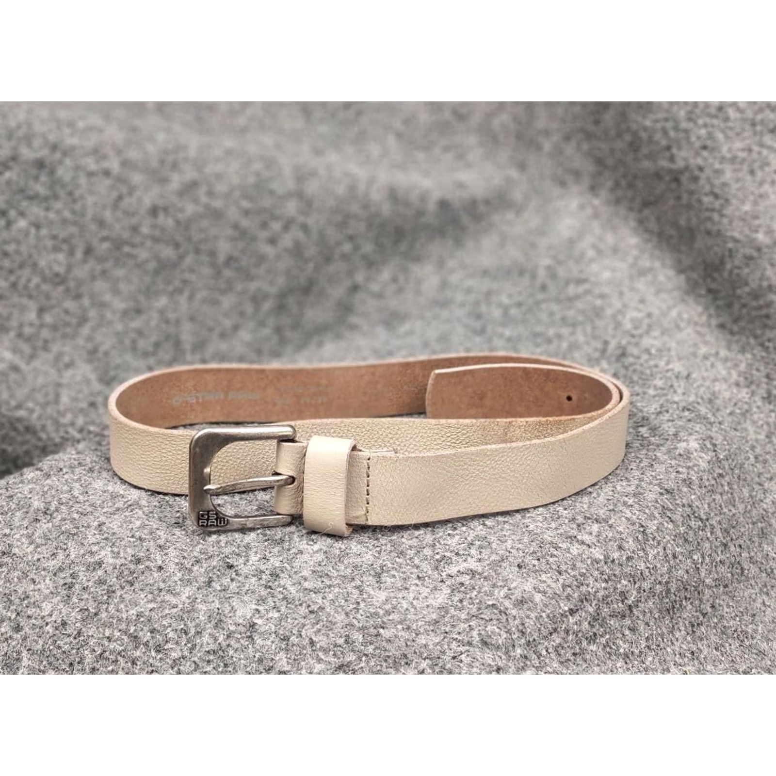 G-Star G Star raw Beige Genuine Leather Mini Logo Vintage Style Belt Size ONE SIZE - 5 Thumbnail