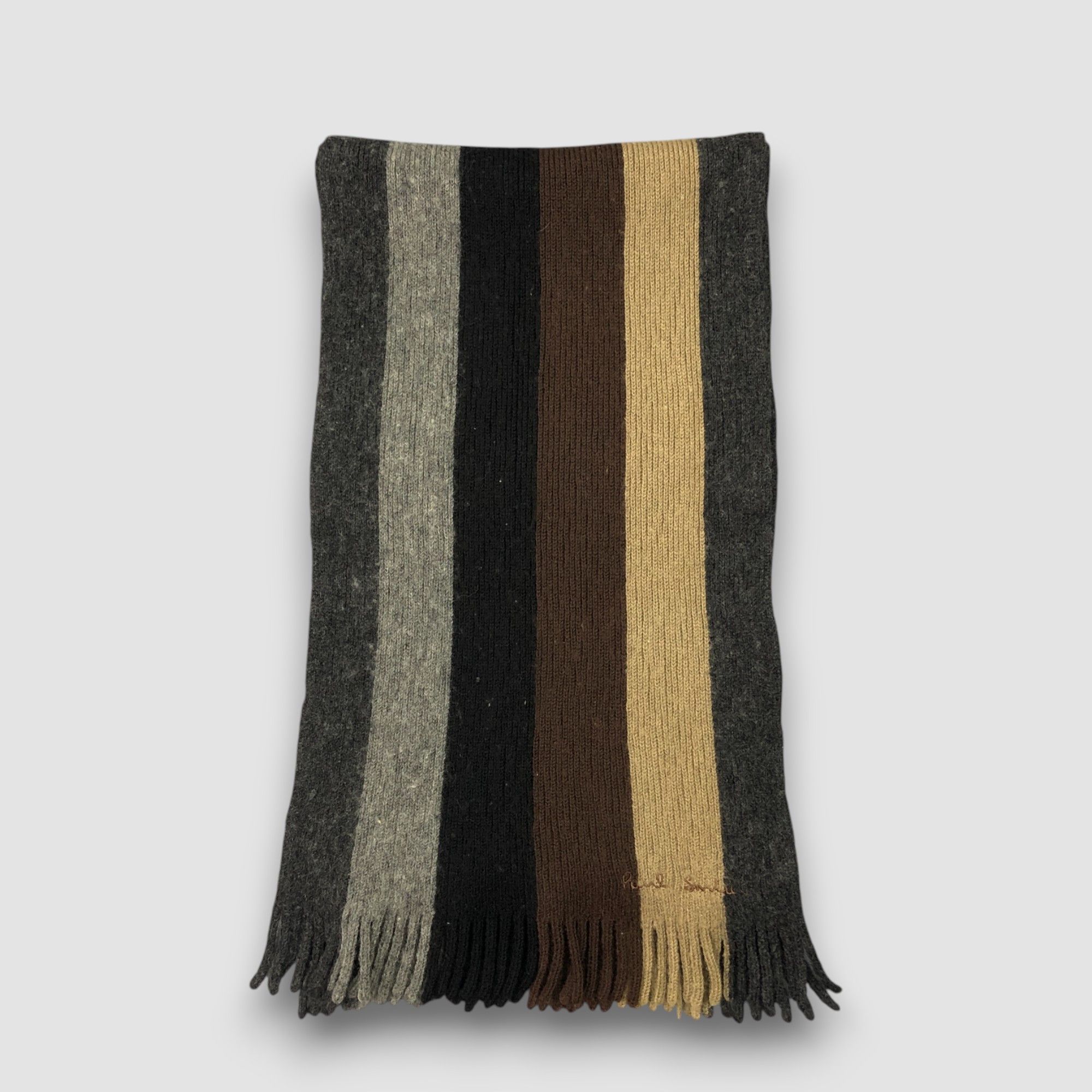 Paul Smith Vintage Paul Smith Scarf Muffler Wool Knit Winter Scarves Size ONE SIZE - 2 Thumbnail
