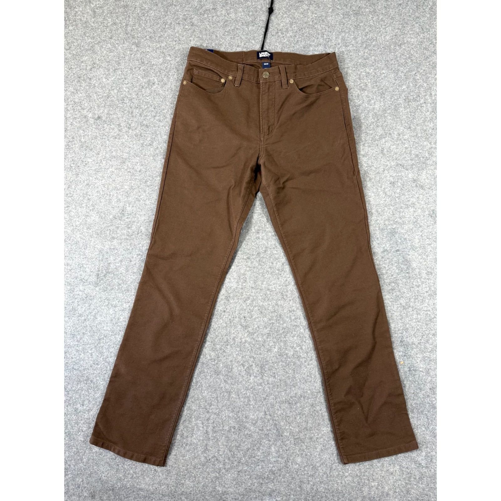 Lands' End Lands' End Knit Twill 5 Pocket Chino Pants Mens 30X30 Brown Stretch Straight NWT Size US 30 / EU 46 - 3 Thumbnail