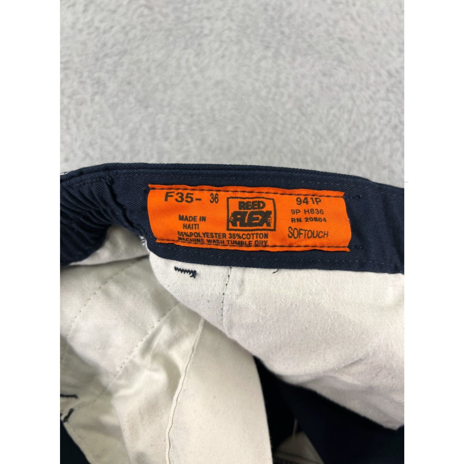 Vintage Reed Mens Blue Beige Cargo Uniform Polyester Blend Workwear Pants 36 Inseam Rise Reed Pants Mens 36 Beige Blue Cargo Workwear Trades Flex Size US 36 / EU 52 - 7 Thumbnail