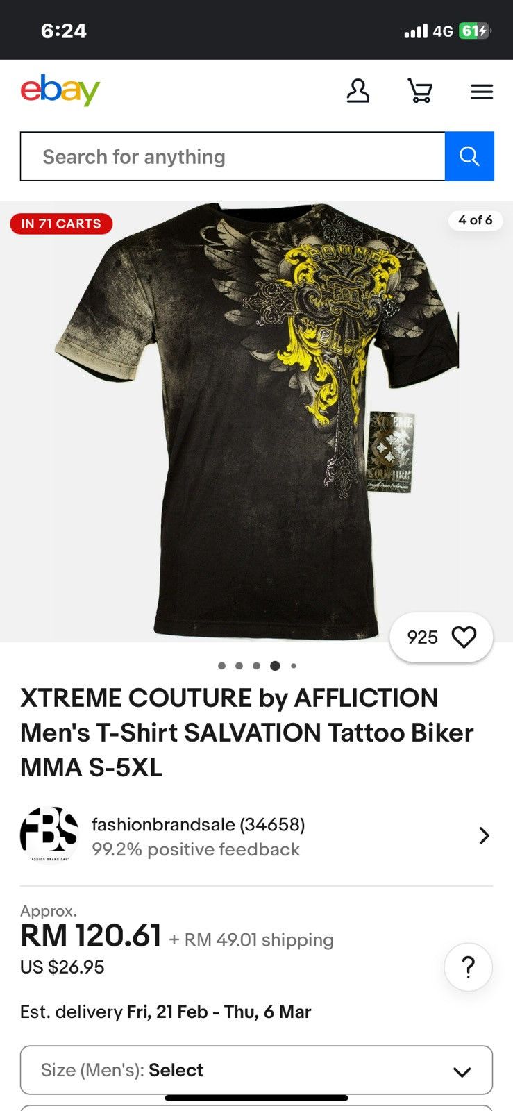Vintage XTREME COUTURE BY AFFLICTION Size US L / EU 52-54 / 3 - 4 Thumbnail