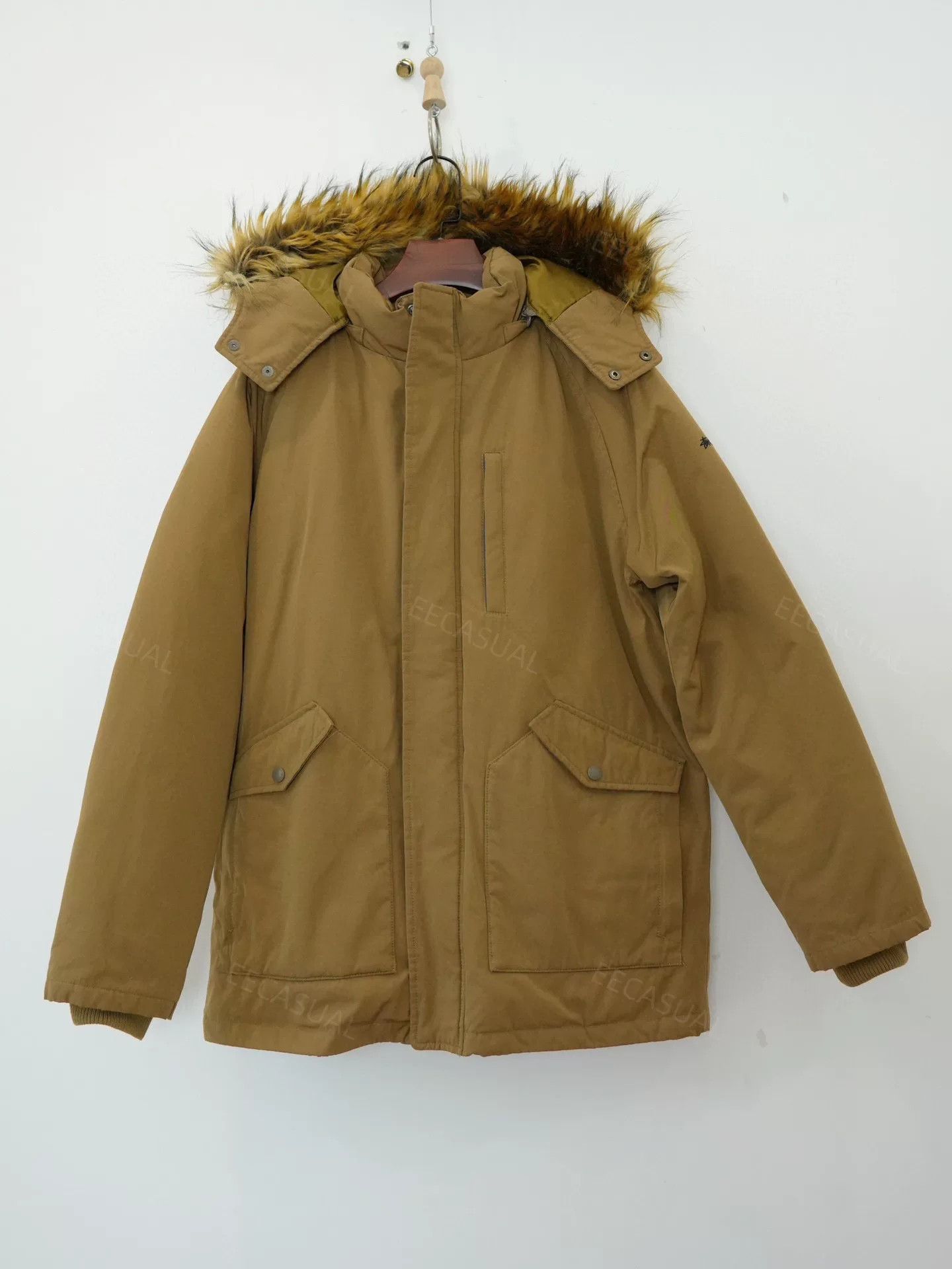 Stussy Stussy Brown Hooded Down Jacket Size US L / EU 52-54 / 3 - 1 Thumbnail