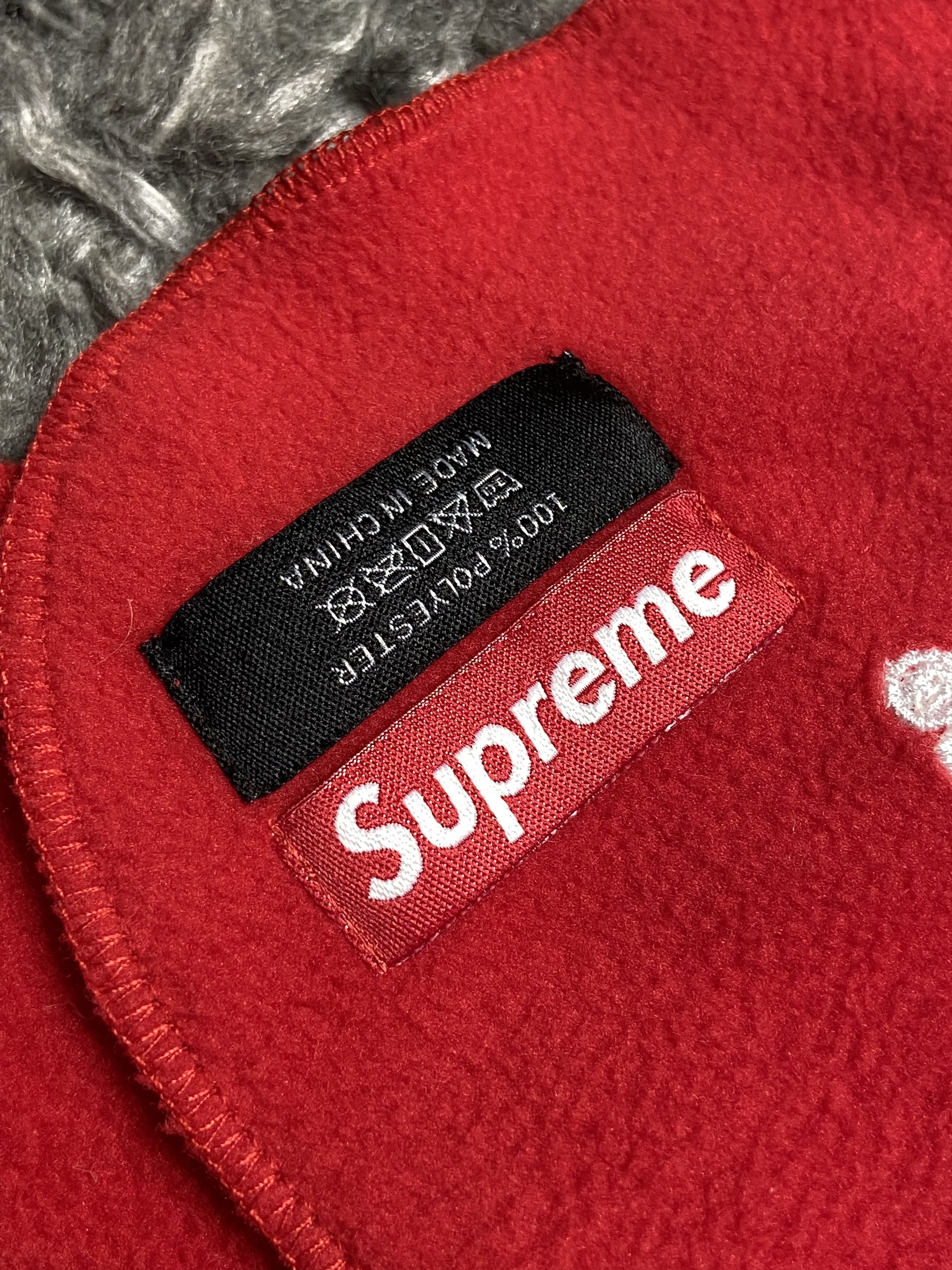 Supreme Supreme Polartec Logo Scarf in Red Polartec 200 Fleece FW17 Size ONE SIZE - 3 Thumbnail