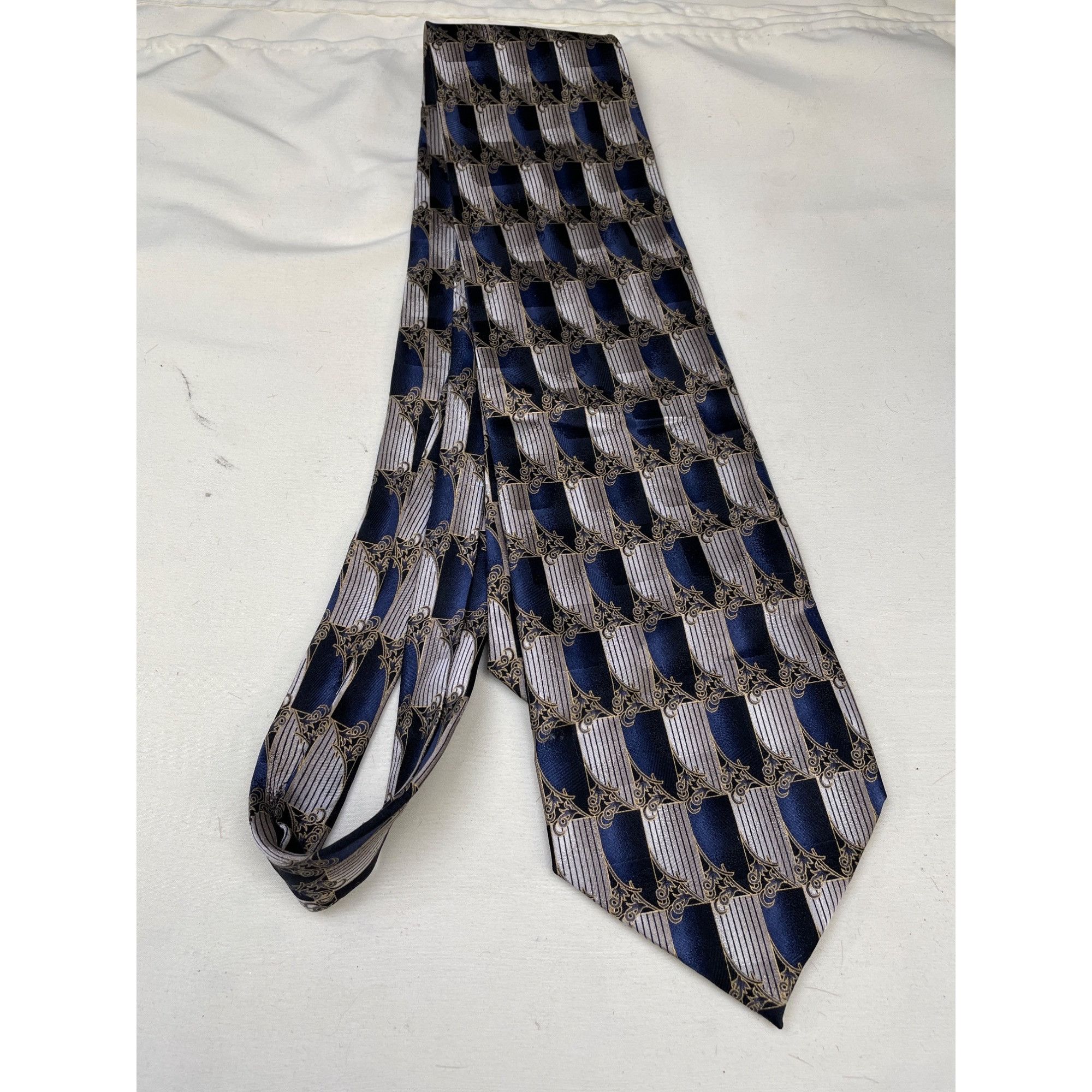 Other Valerio Gerati Men's Blue Muti 100% Pue Silk Necktie 58" x 4 Size ONE SIZE - 4 Thumbnail