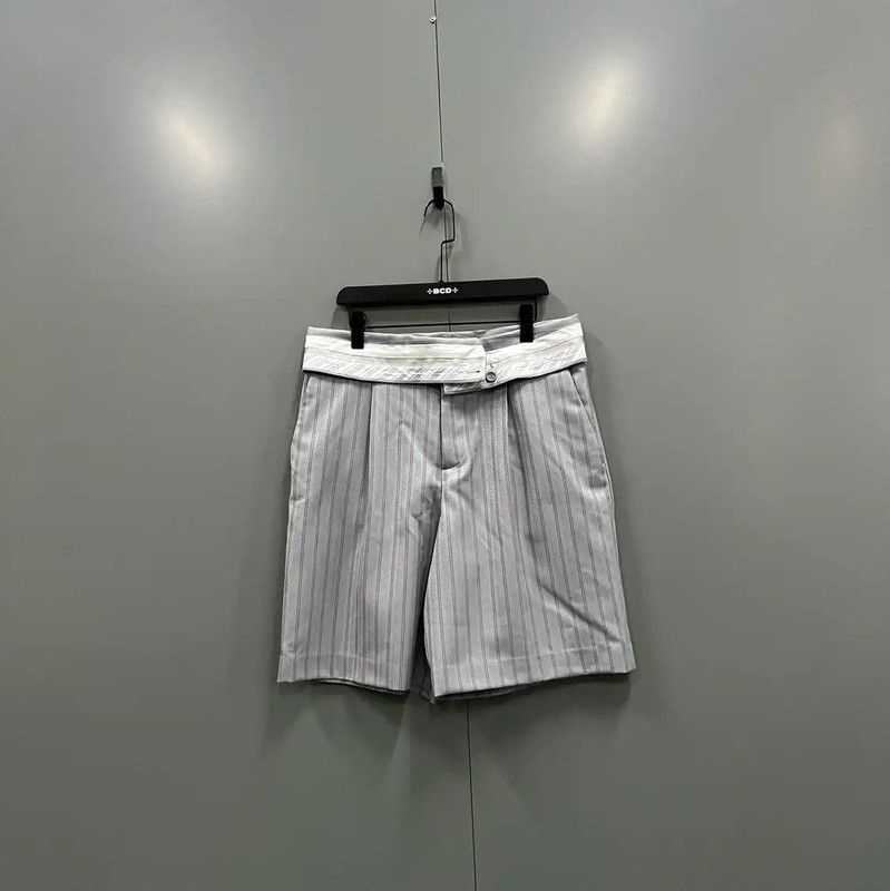 Dior Dior Men's Gray Striped Summer Shorts 0089 Size US 30 / EU 46 - 1 Thumbnail