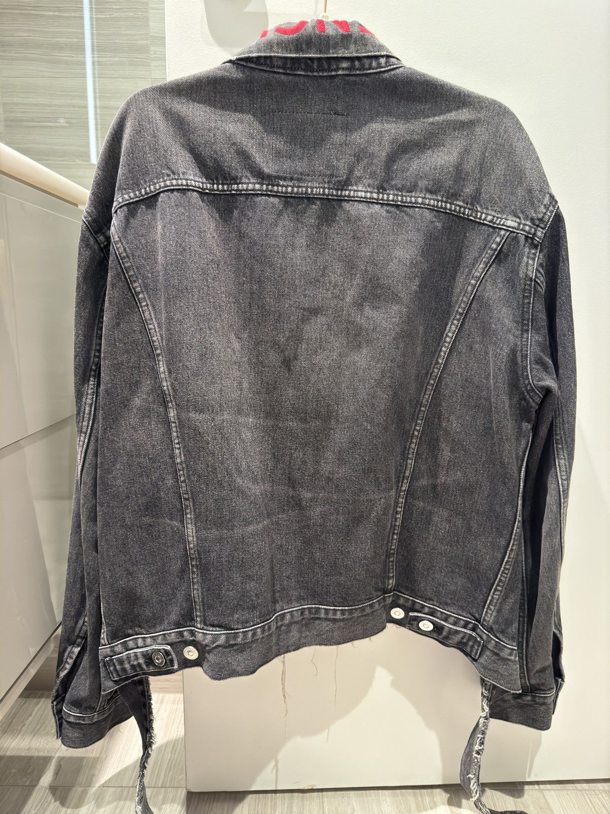 Balenciaga Balenciaga Oversized Embroidered Denim Jacket - FR36 Size XS / US 0-2 / IT 36-38 - 8 Thumbnail