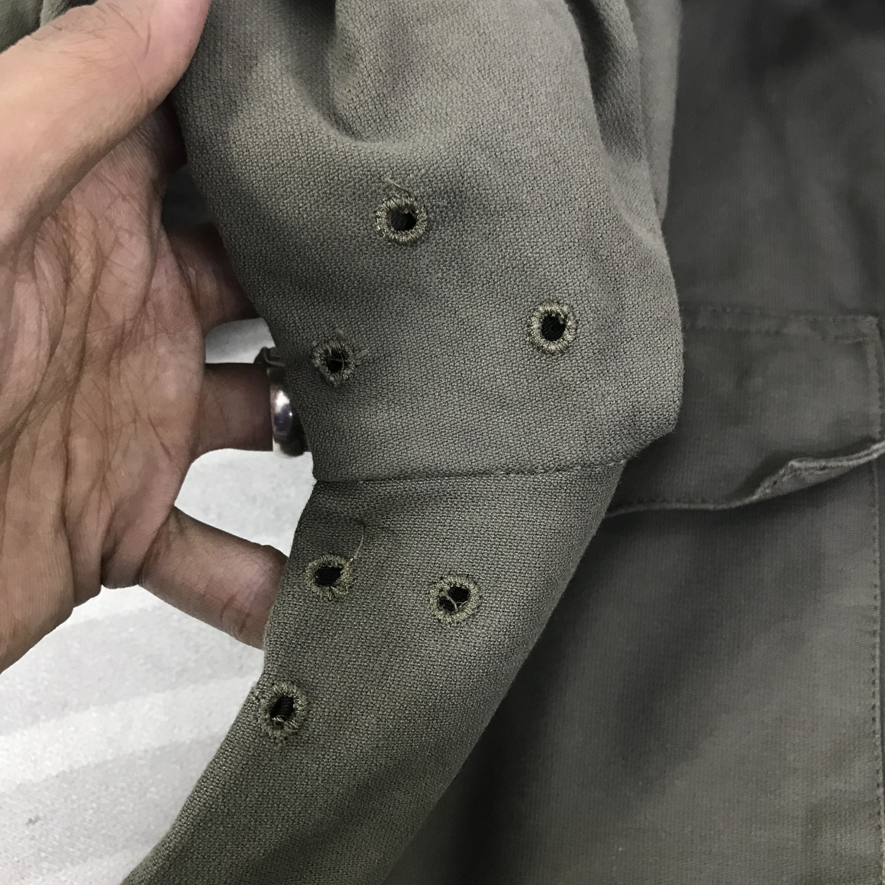 Vintage Vintage Army button Jacket K114B19 Size US L / EU 52-54 / 3 - 9 Thumbnail