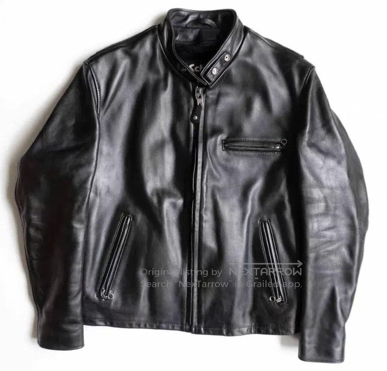 Other 641 Straight stand-up collar leather jacket Size US S / EU 44-46 / 1 - 1 Thumbnail