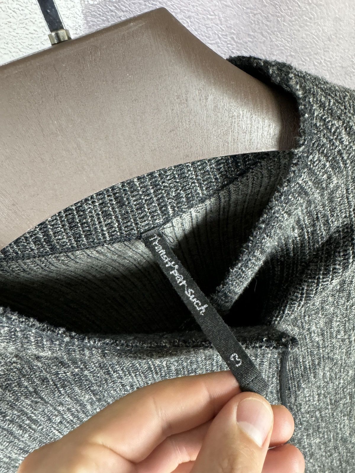 Transit × Transit Uomo Transit Par Such wool linen jacket with leather sleeve Size M / US 6-8 / IT 42-44 - 9 Thumbnail
