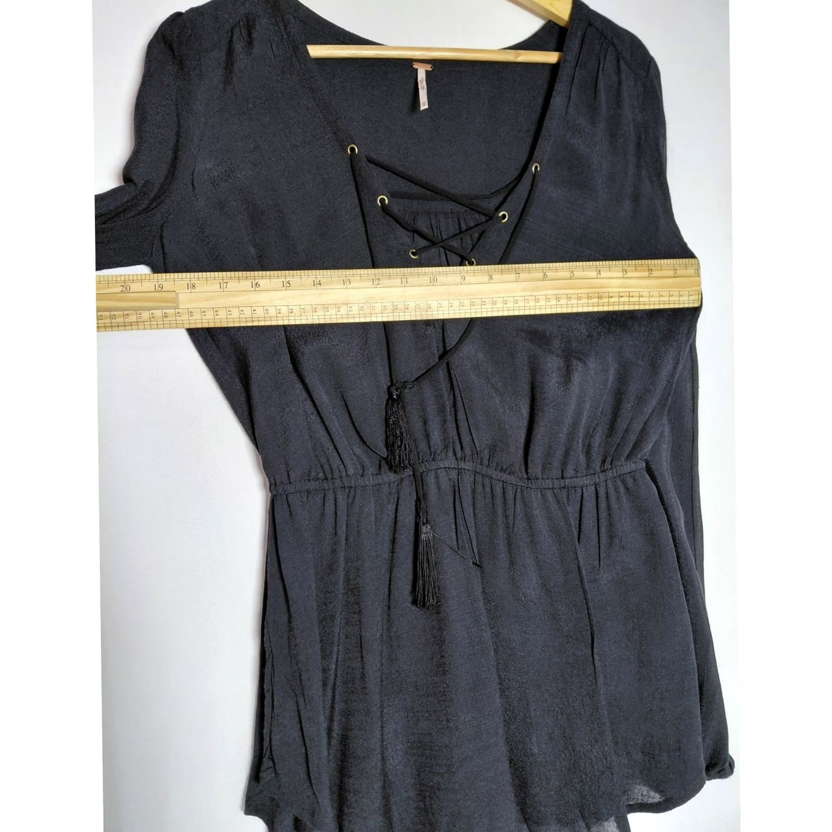 Loft Free People Black Long Sleeve Blouse Knit Women XS Lace Pullover Casual Workwear Top Jumper Shirt 0-0-0-0-0-0-0-0-0-0 Size XS / US 0-2 / IT 36-38 - 7 Thumbnail